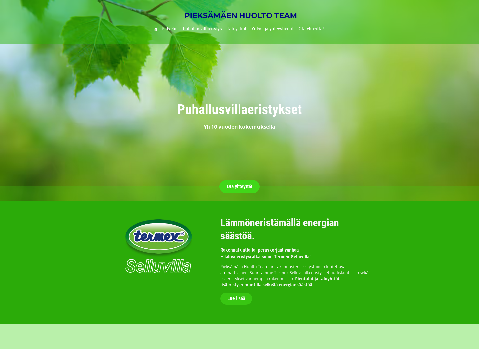 Screenshot for puhalluseristys.fi