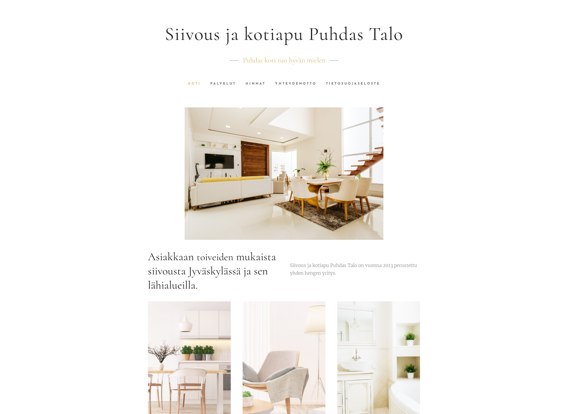 Screenshot for puhdastalo.fi