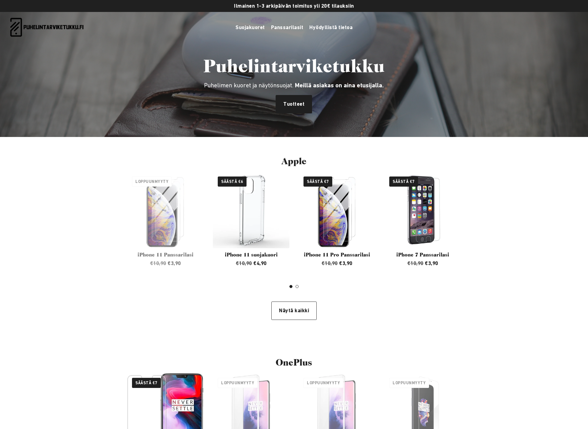 Screenshot for puhelintarviketukku.fi