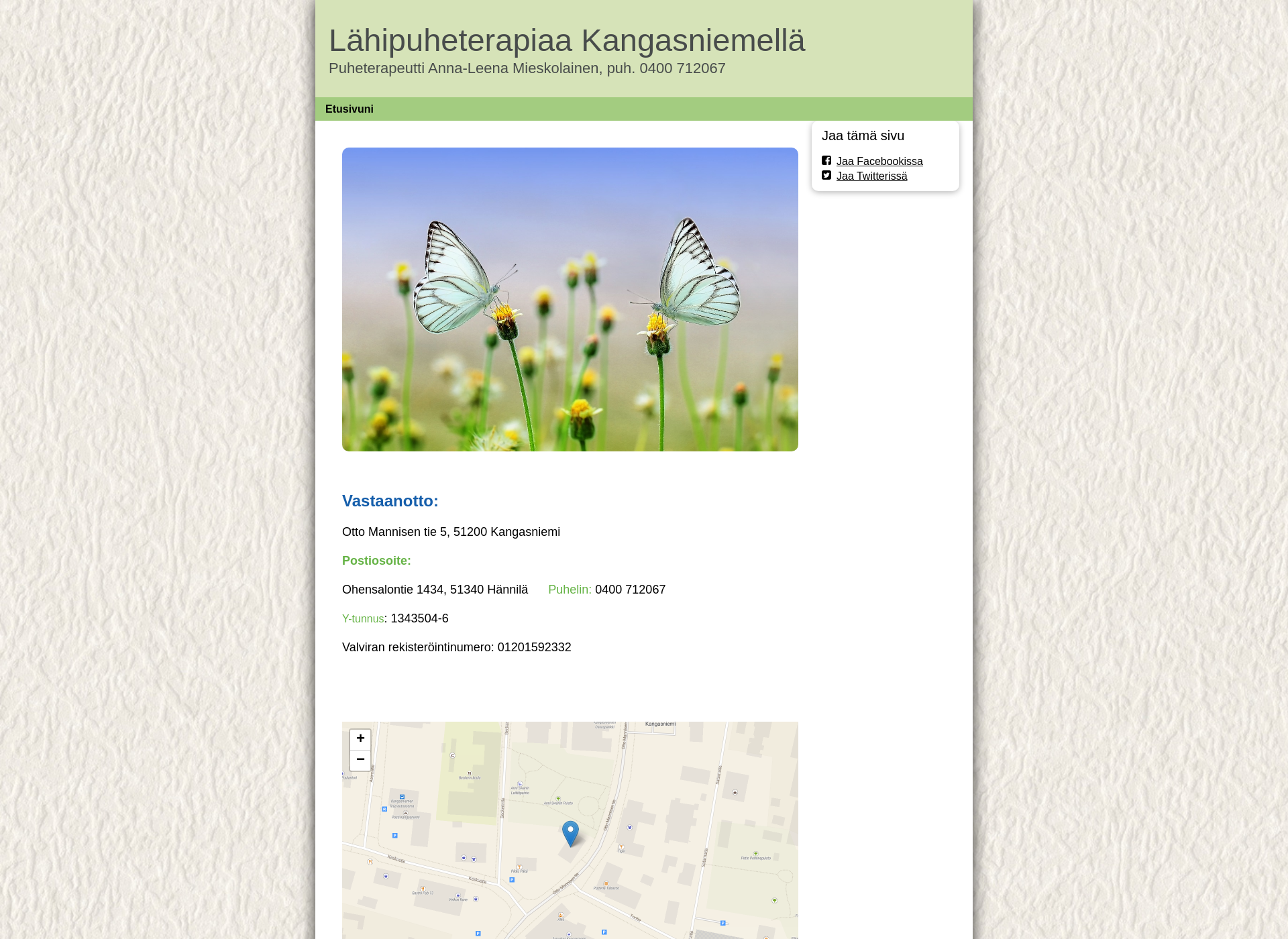 Screenshot for puheterapeuttiannaleenamieskolainen.fi