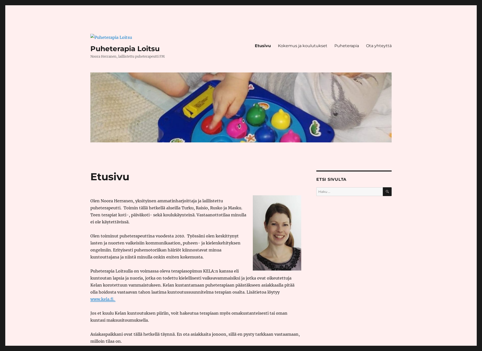 Screenshot for puheterapialoitsu.fi