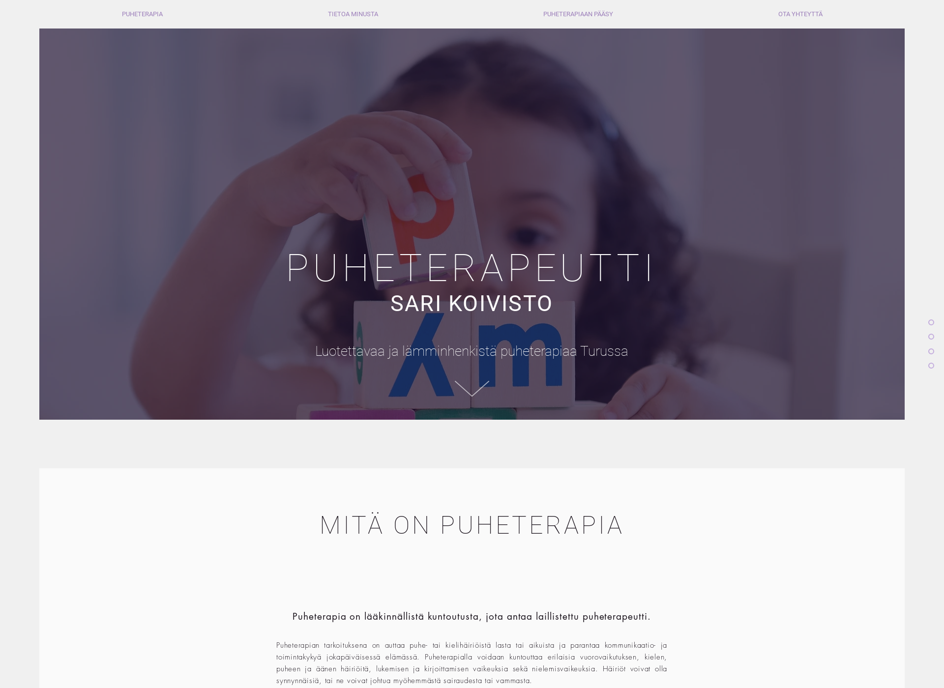 Screenshot for puheterapiasarikoivisto.fi