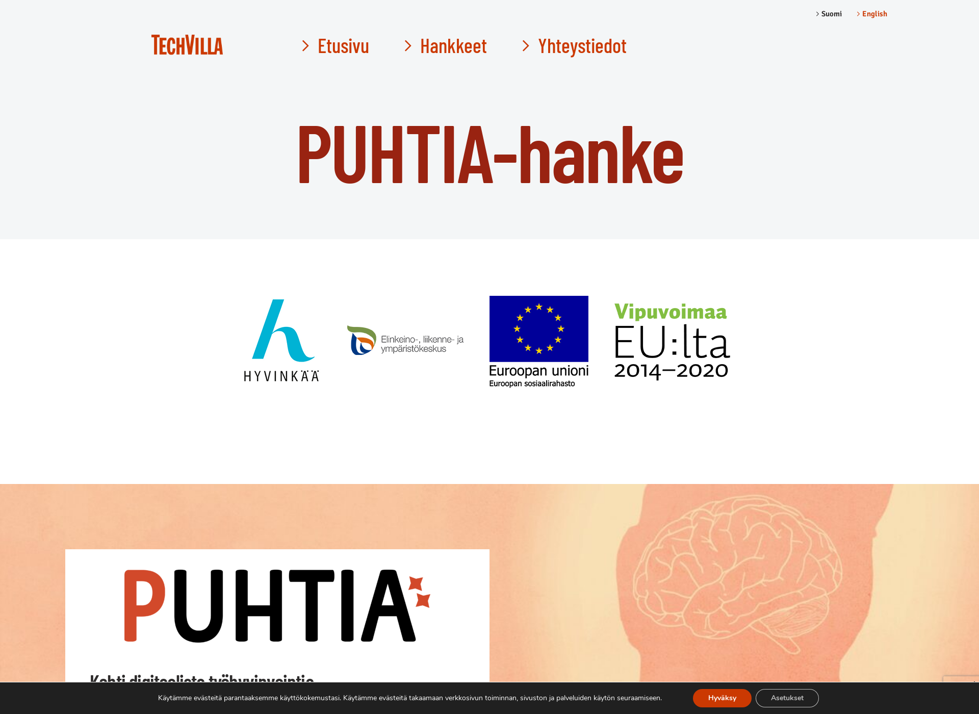 Screenshot for puhtiahanke.fi
