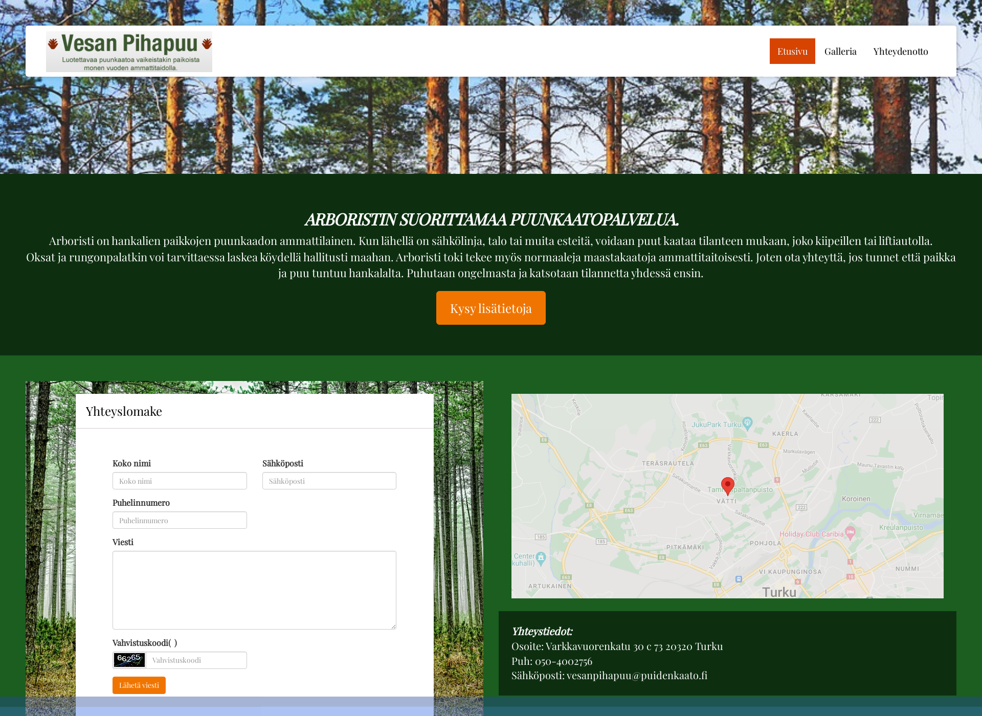 Screenshot for puidenkaato.fi