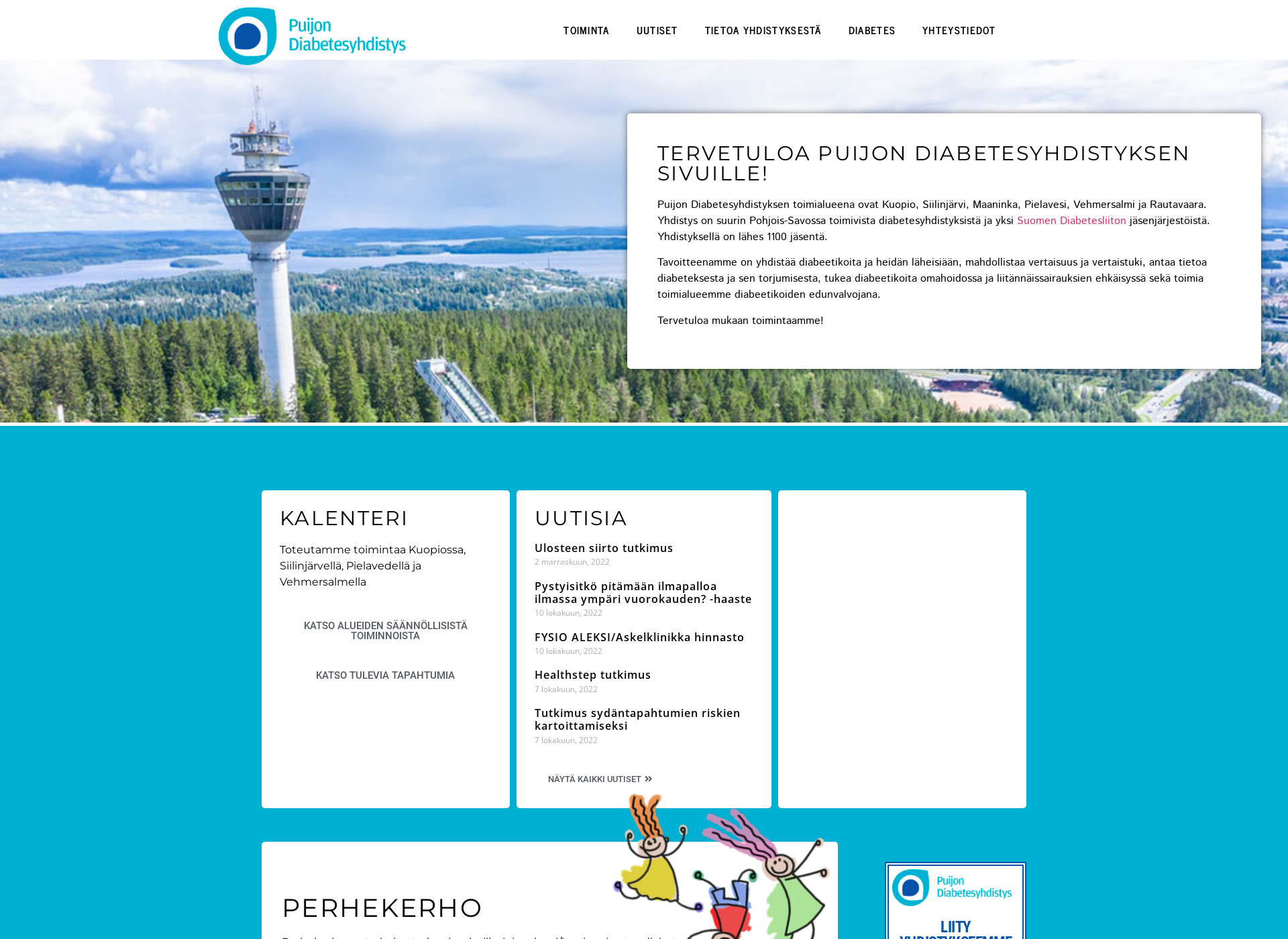 Screenshot for puijondiabetes.fi