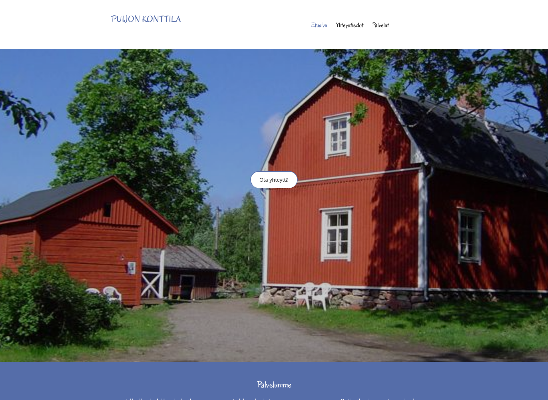 Screenshot for puijonkonttila.fi