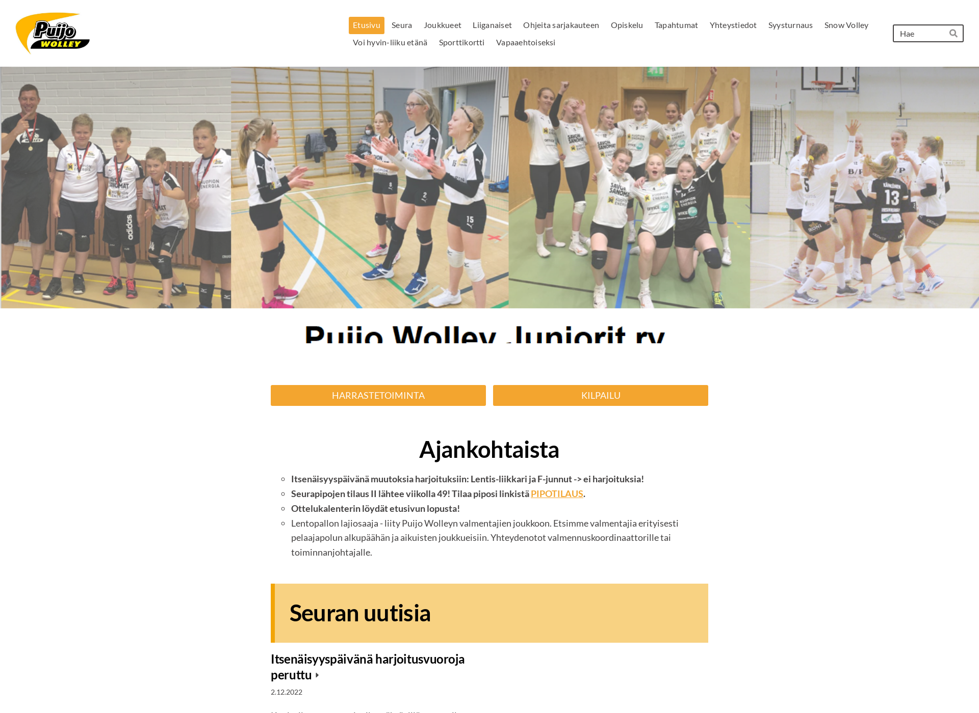 Screenshot for puijowolley.fi