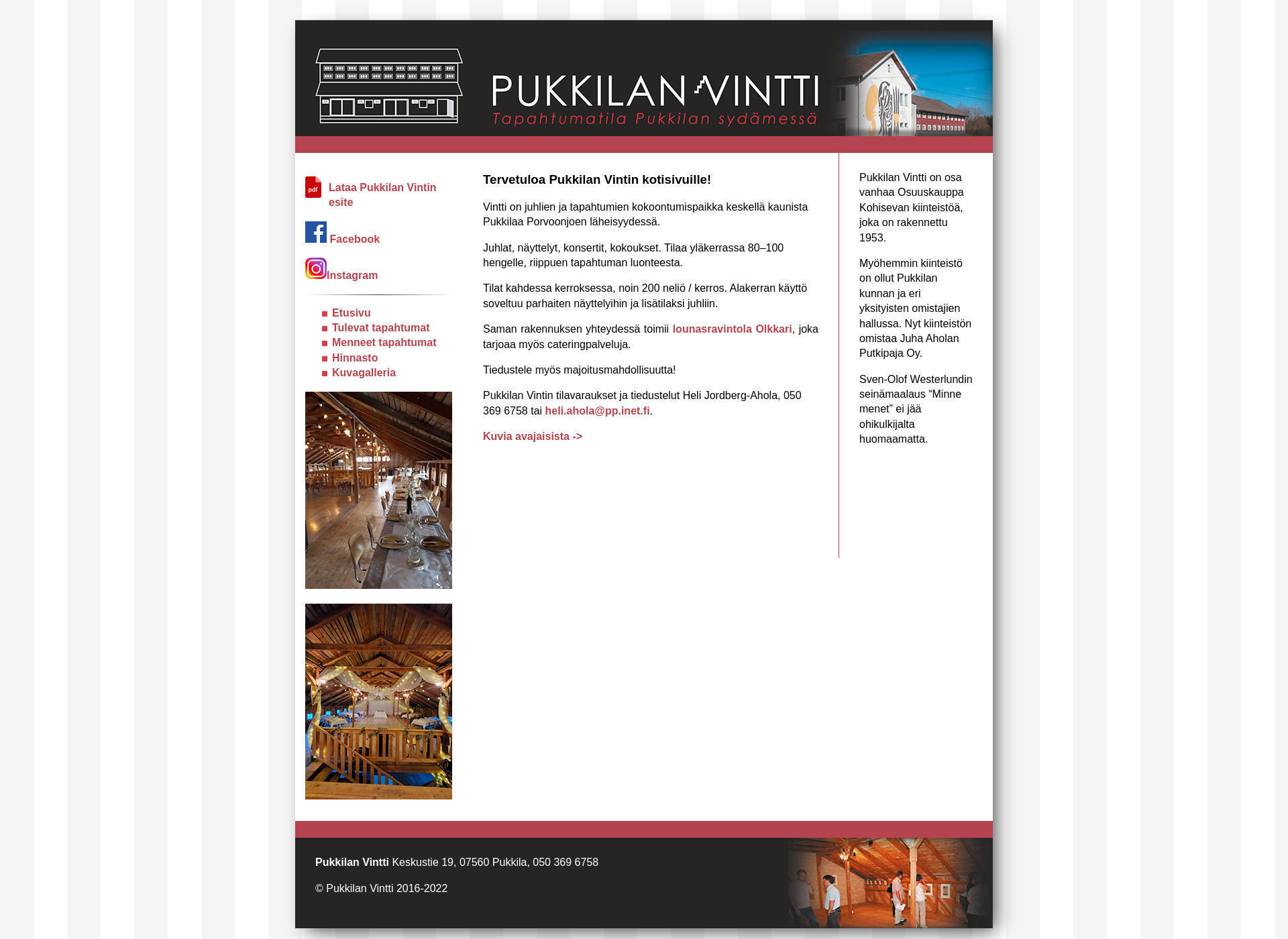 Screenshot for pukkilanvintti.fi
