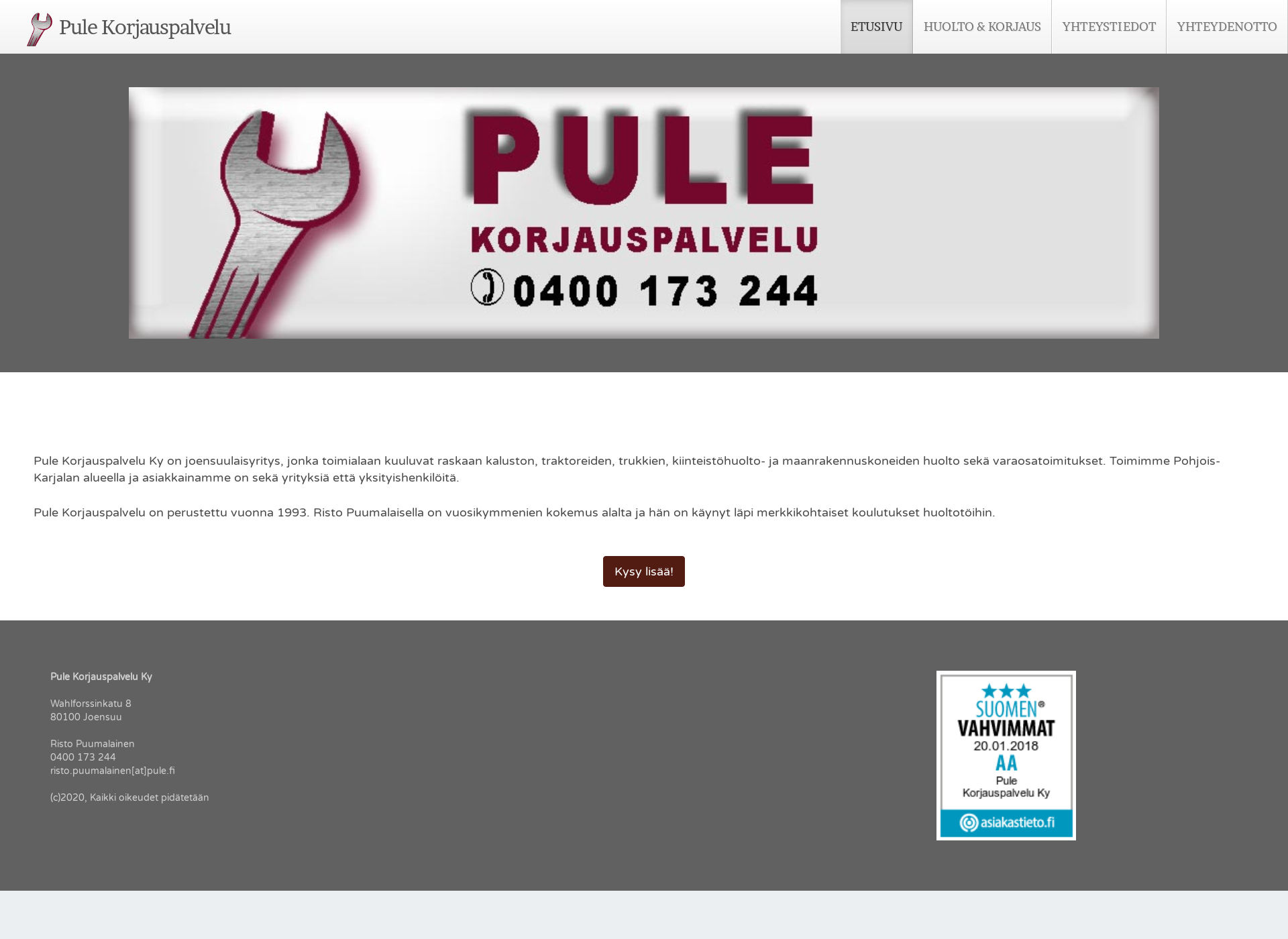 Screenshot for pule.fi