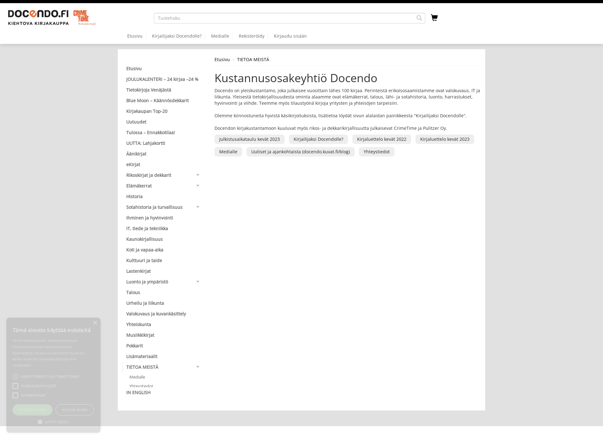 Skärmdump för pulitzer.fi