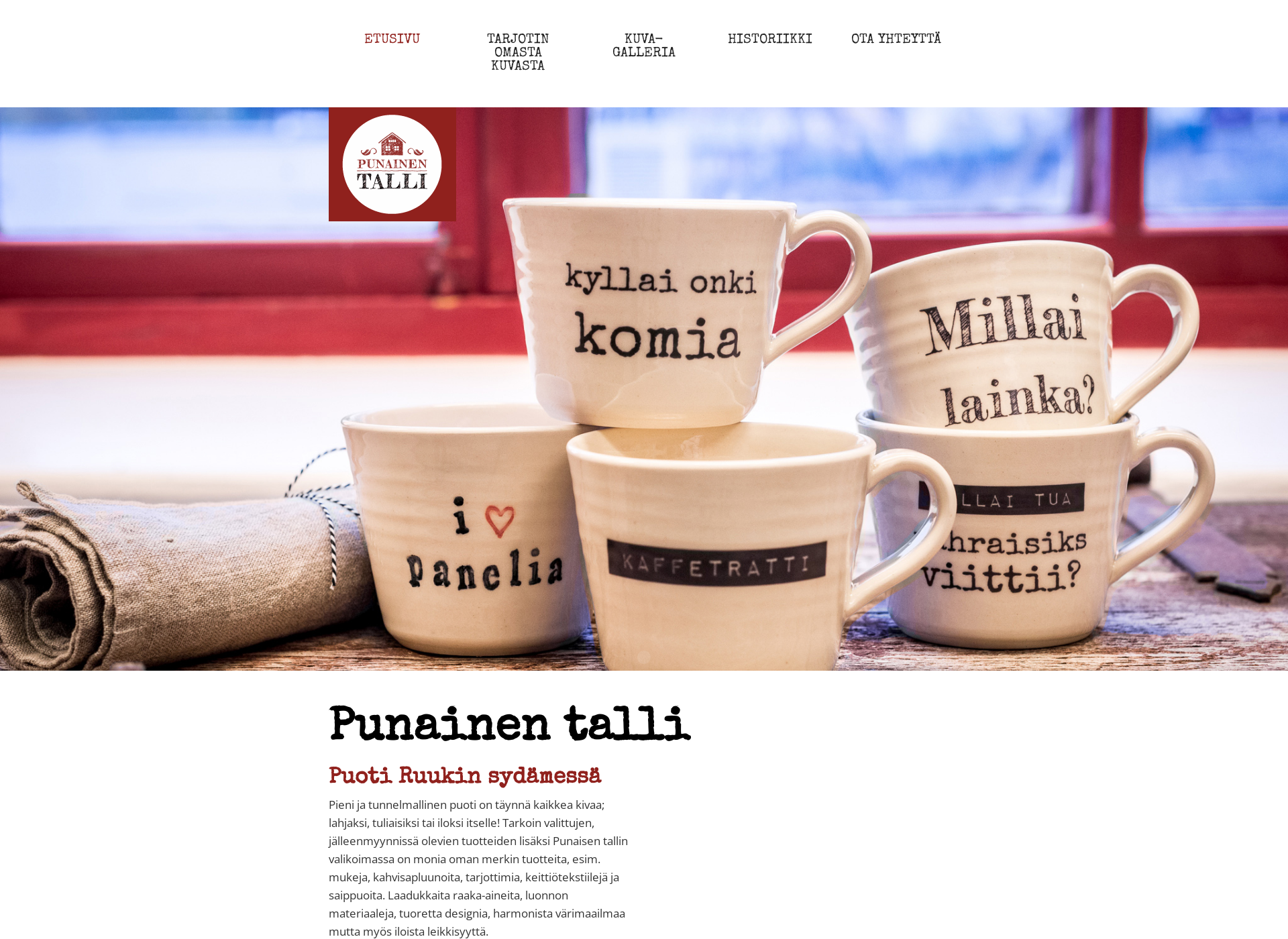 Screenshot for punainentalli.fi