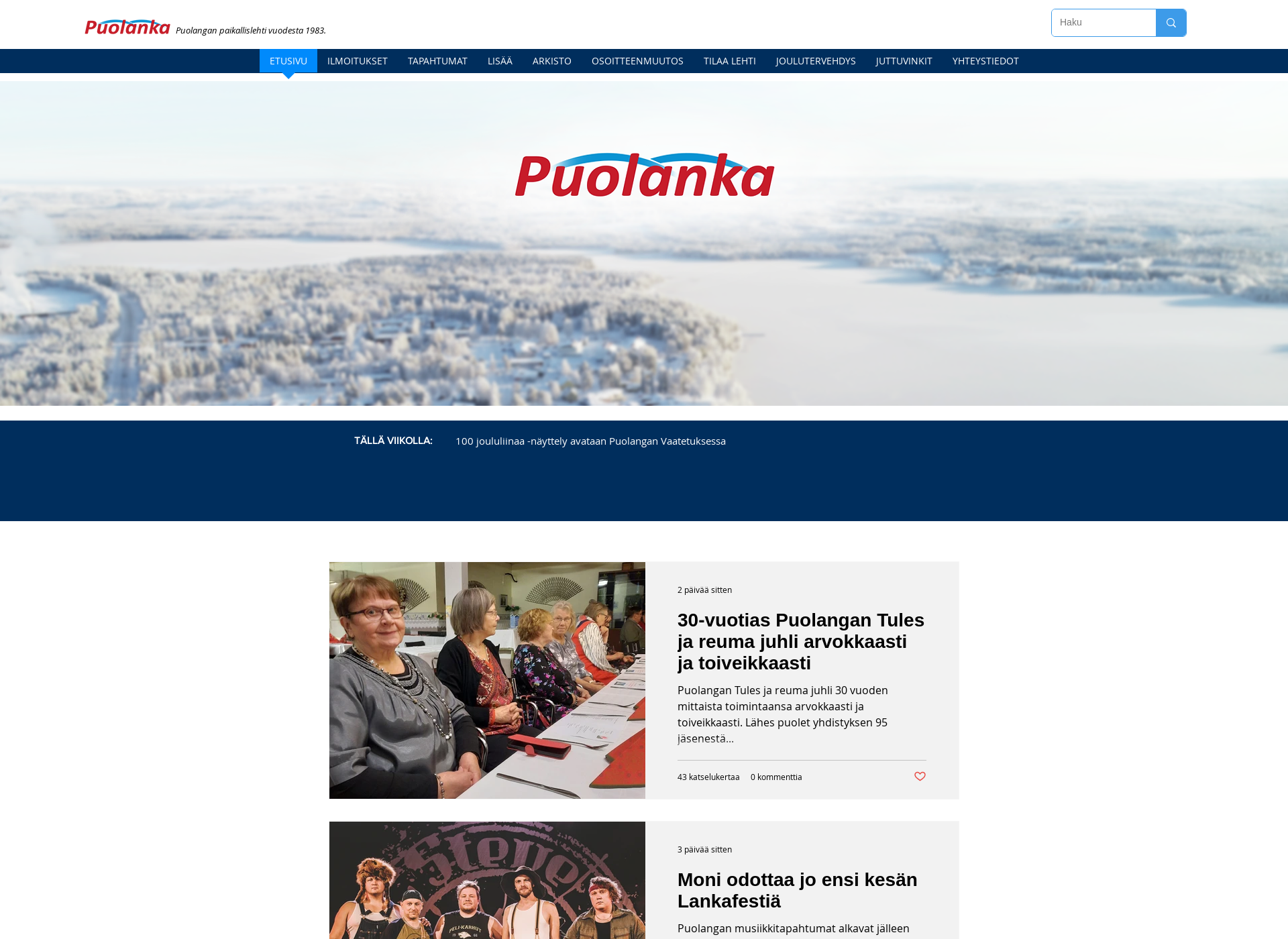 Screenshot for puolanka-lehti.fi
