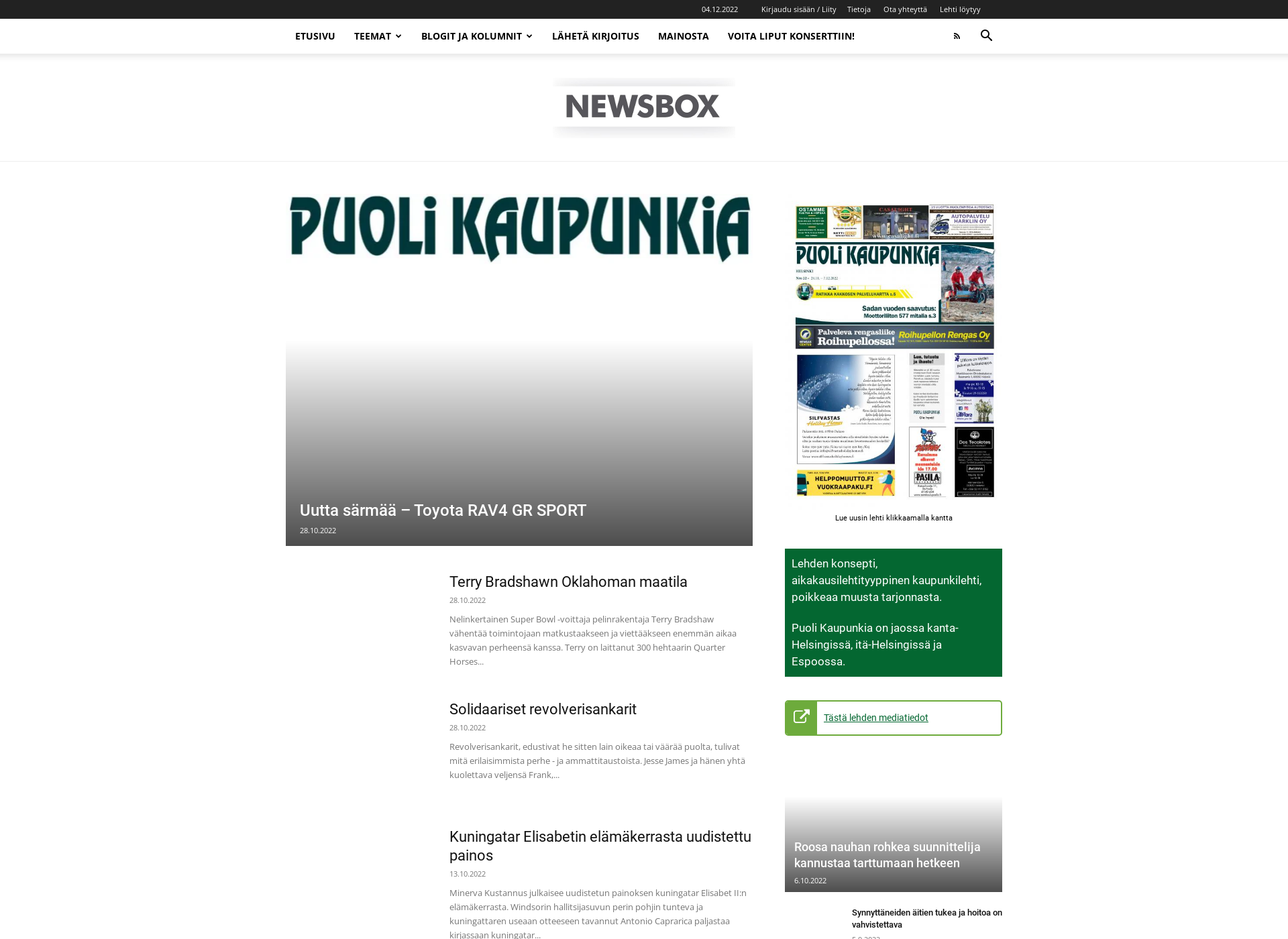 Screenshot for puolikaupunkia.fi