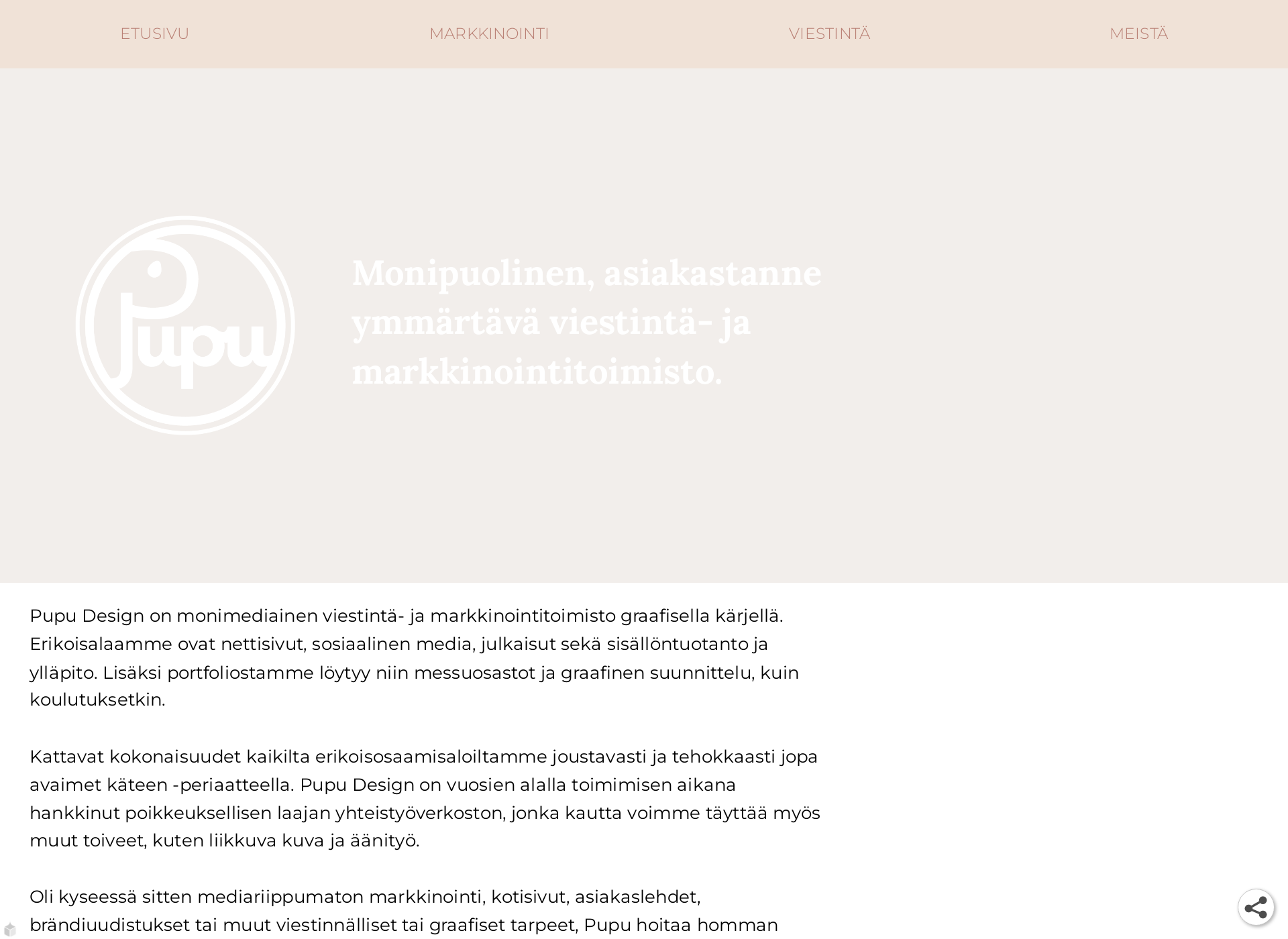 Screenshot for pupudesign.fi