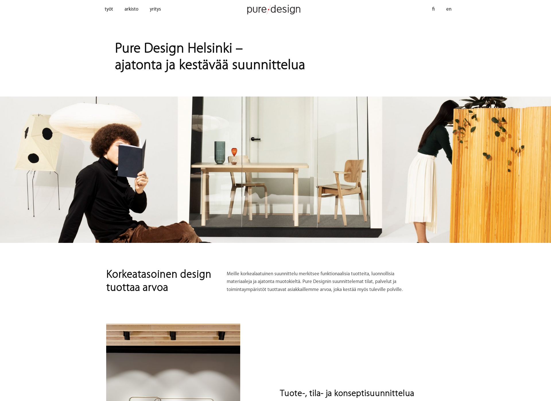 Screenshot for puredesign.fi