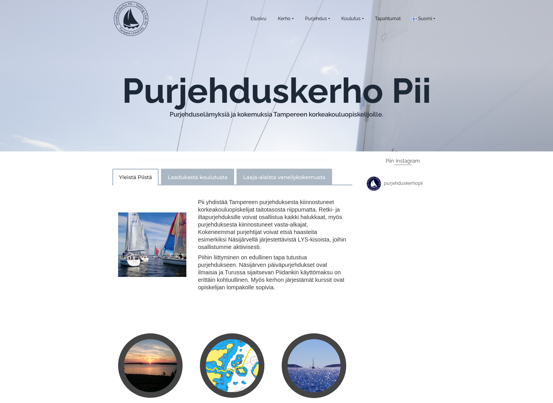 Screenshot for purjehduskerhopii.fi