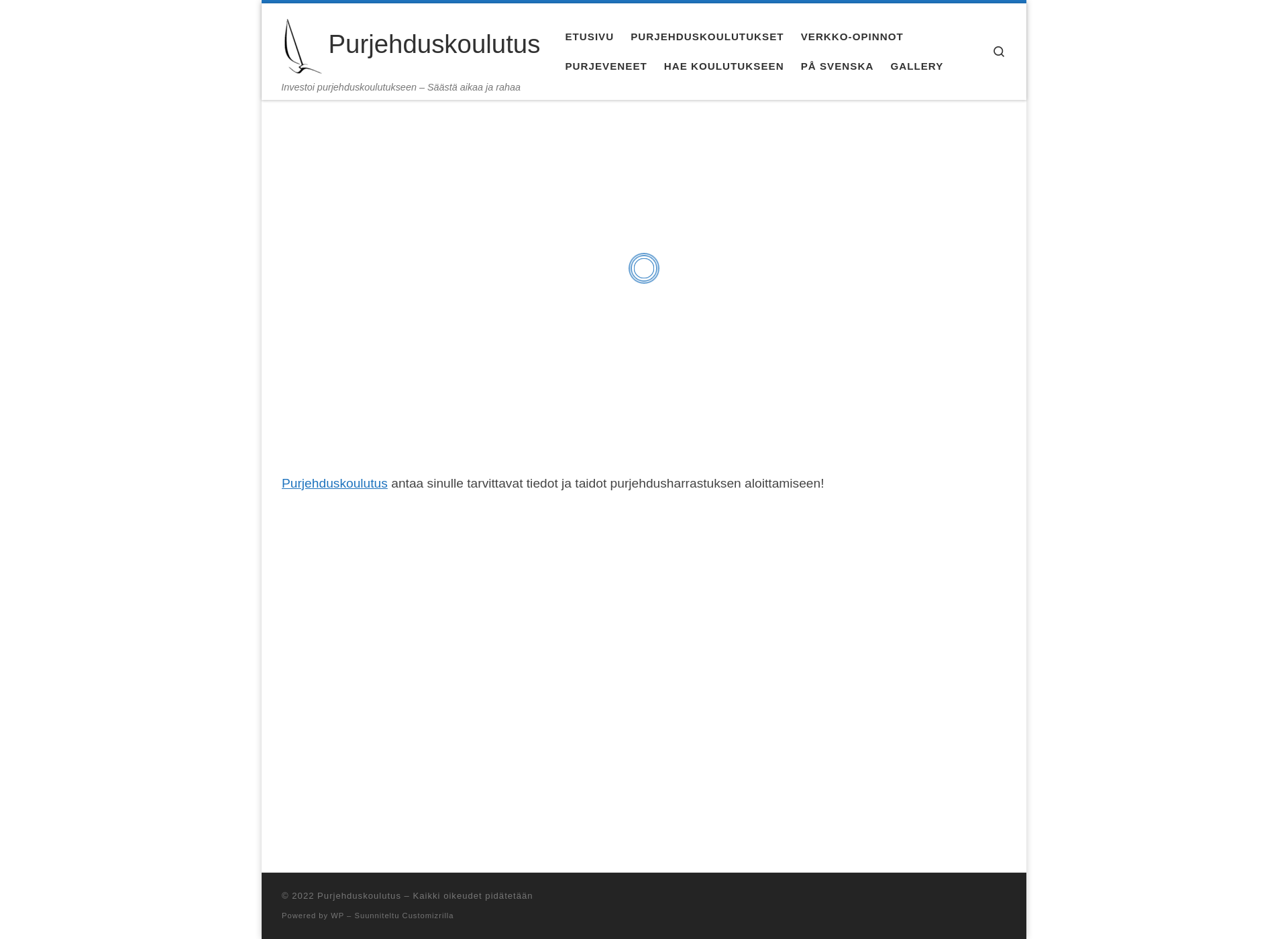 Screenshot for purjehduskoulutus.fi