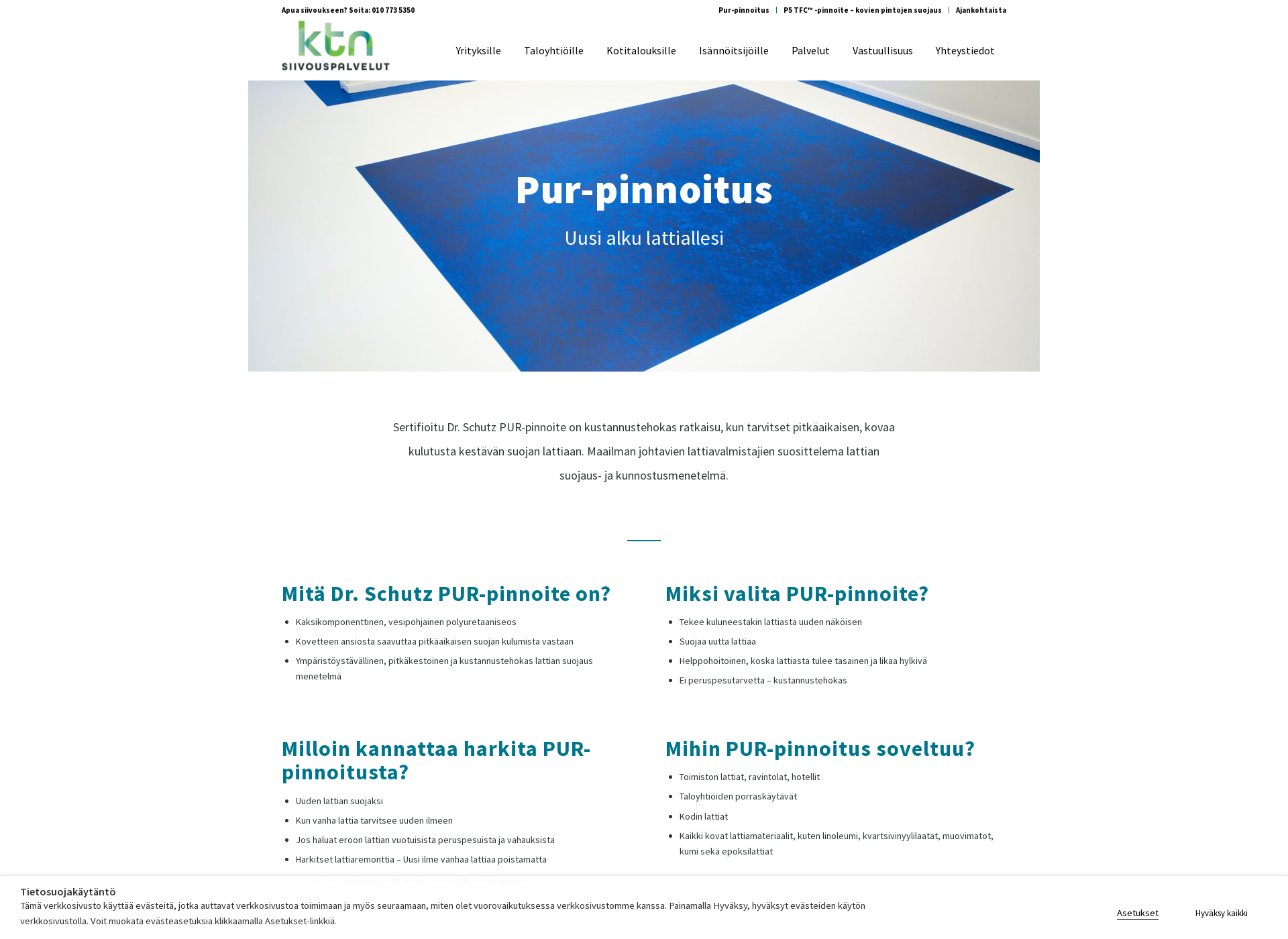 Skärmdump för purpinnoitus.fi