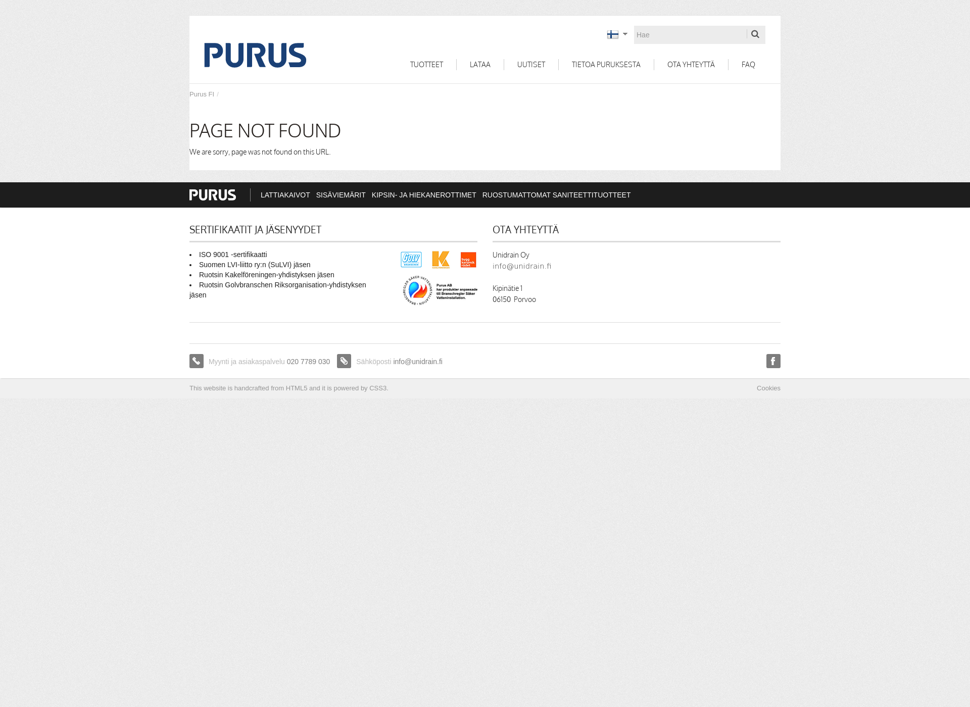 Screenshot for purusdesign.fi