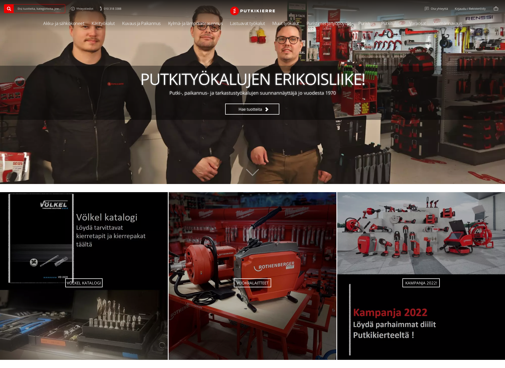 Skärmdump för putkikierre.fi