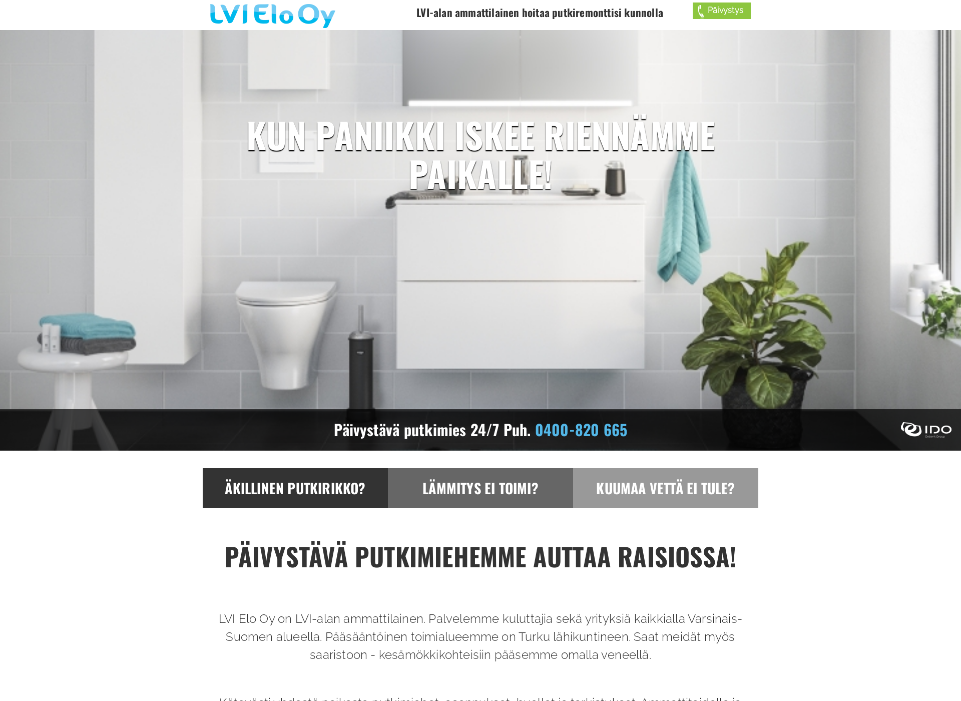 Screenshot for putkimies-raisio.fi