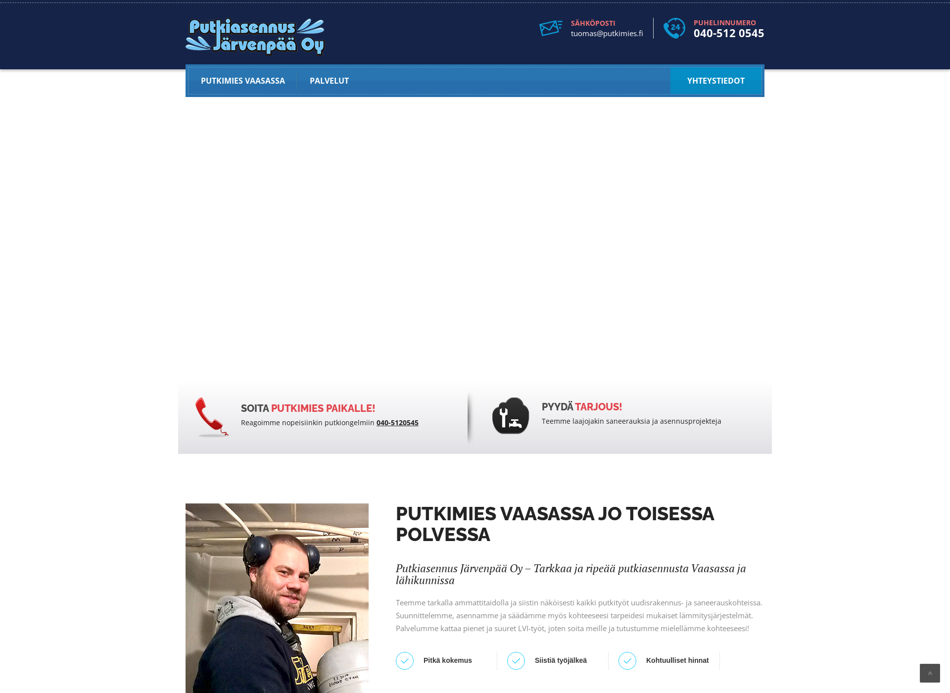 Screenshot for putkimies.fi