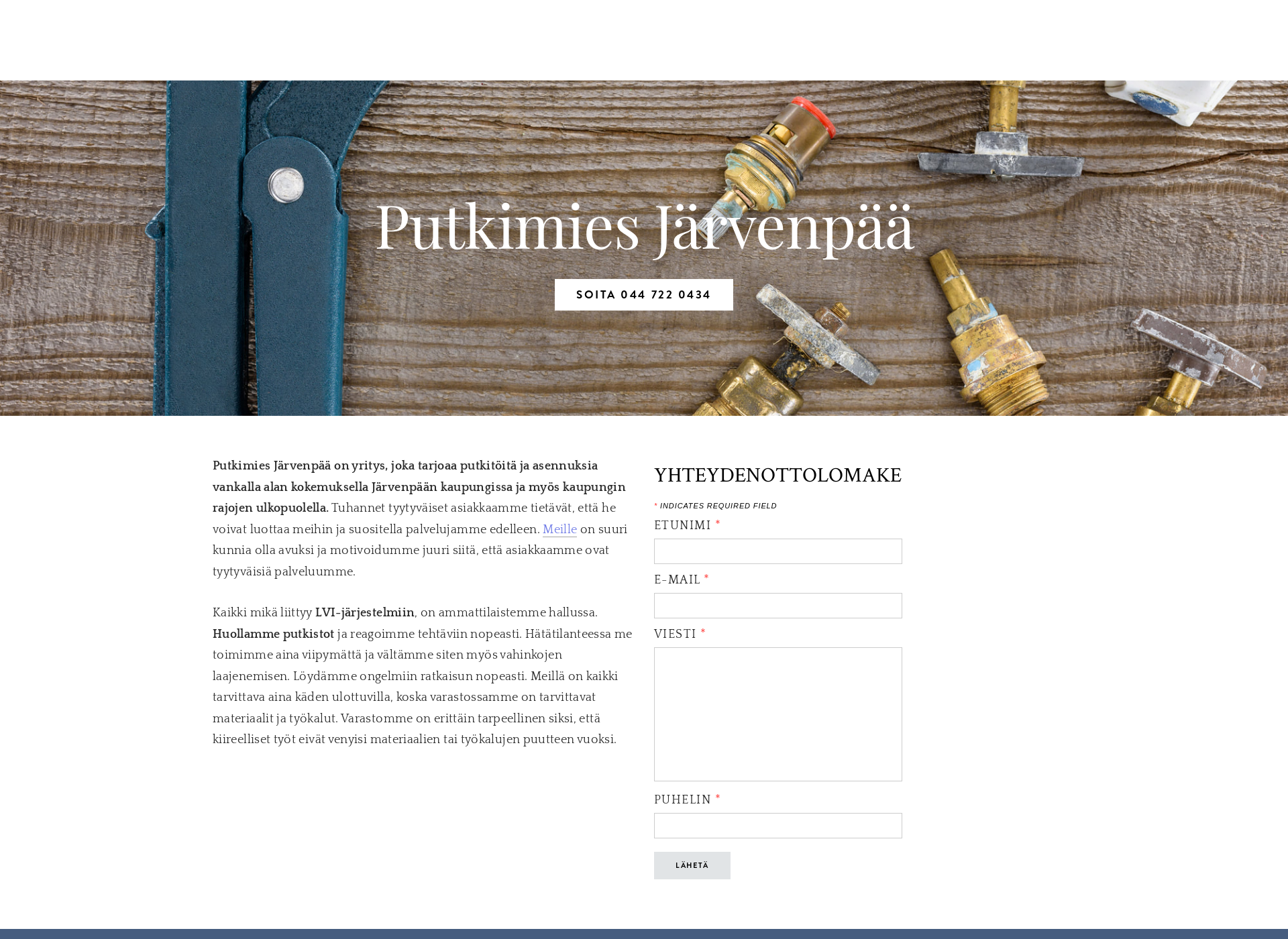 Screenshot for putkimiesjarvenpaa.fi