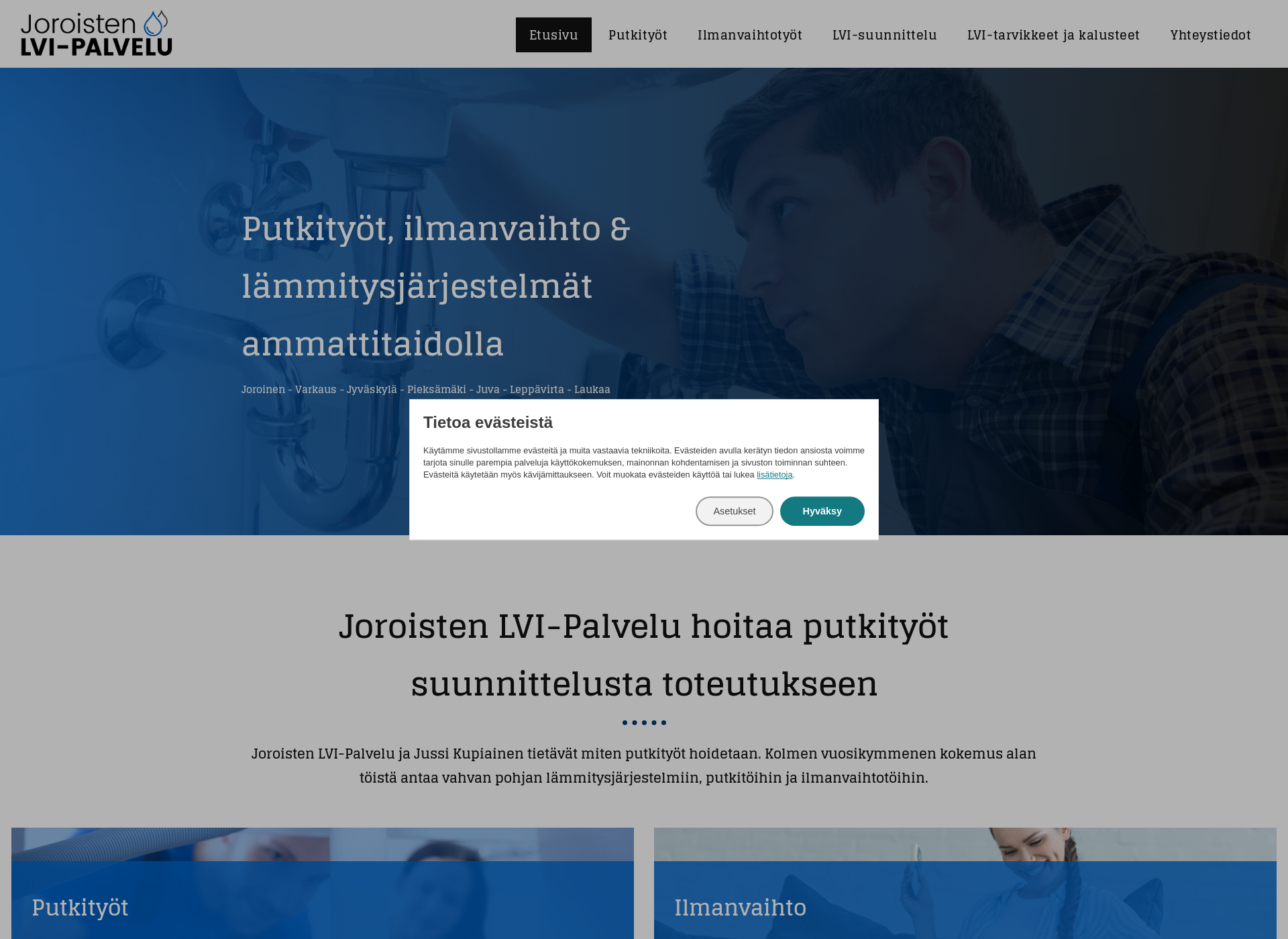 Screenshot for putkimiesjoroinen.fi