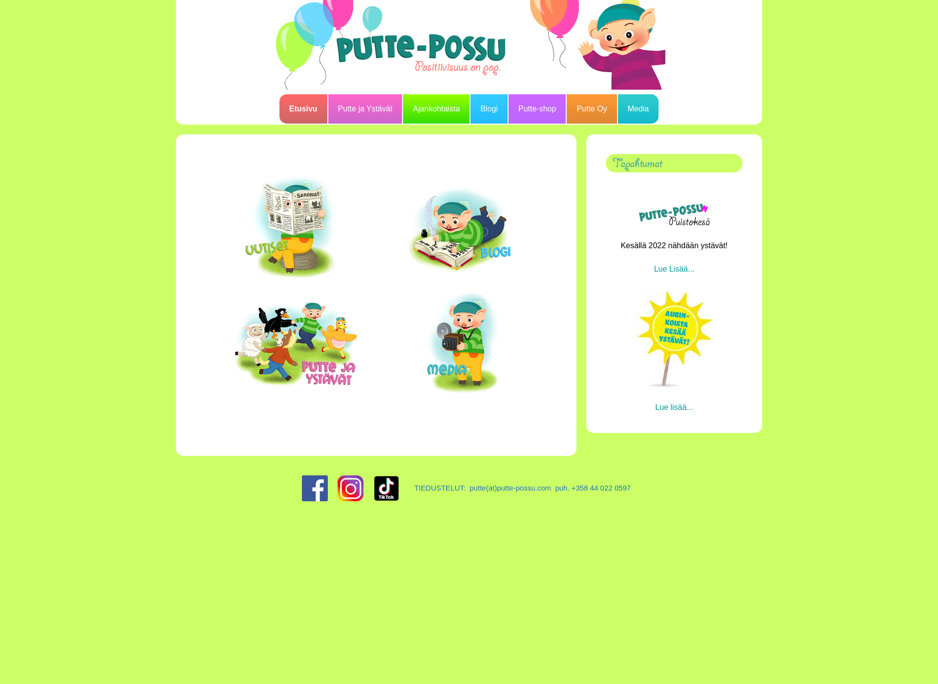 Skärmdump för putte-possu.fi