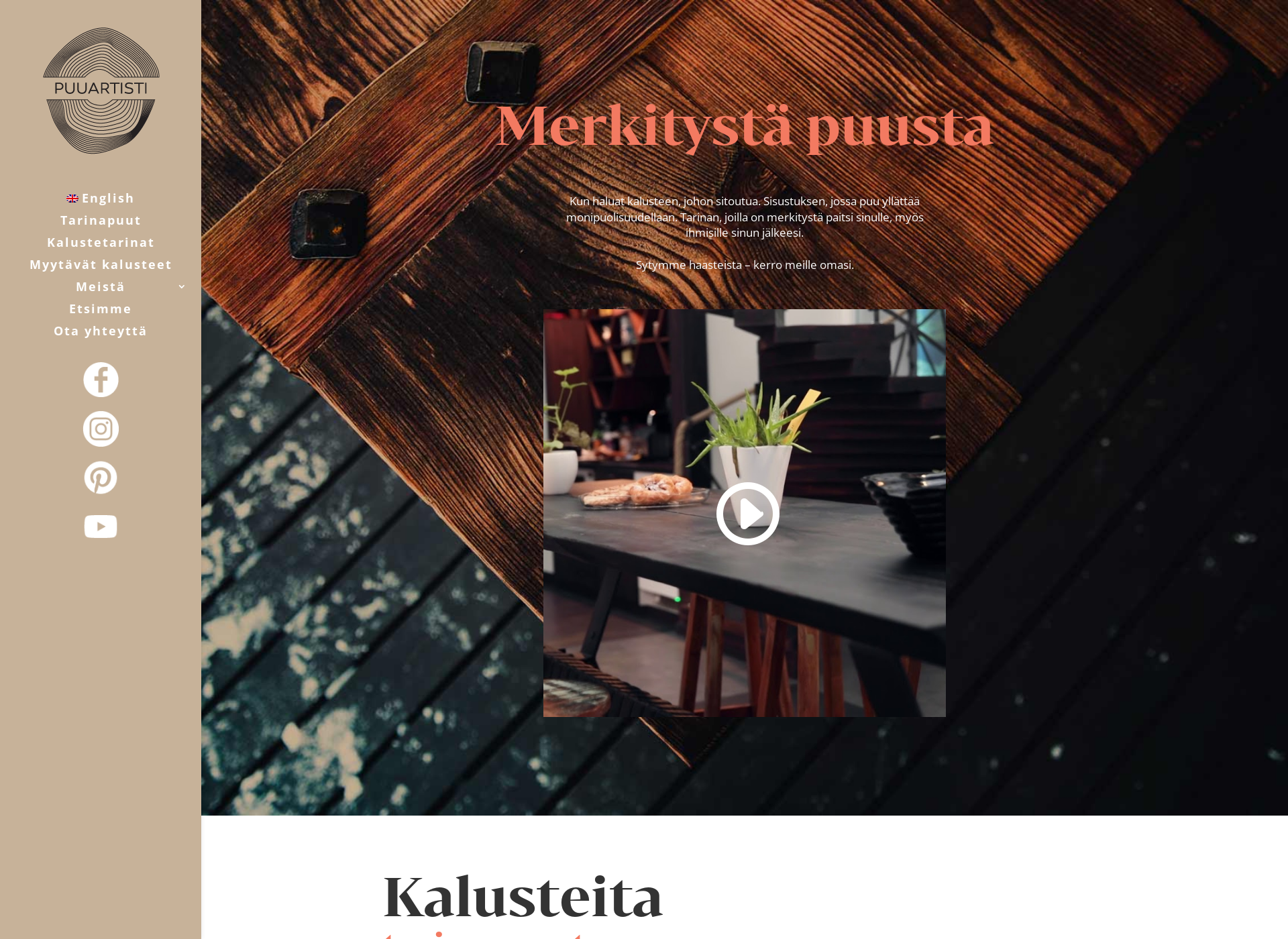 Skärmdump för puuartisti.fi