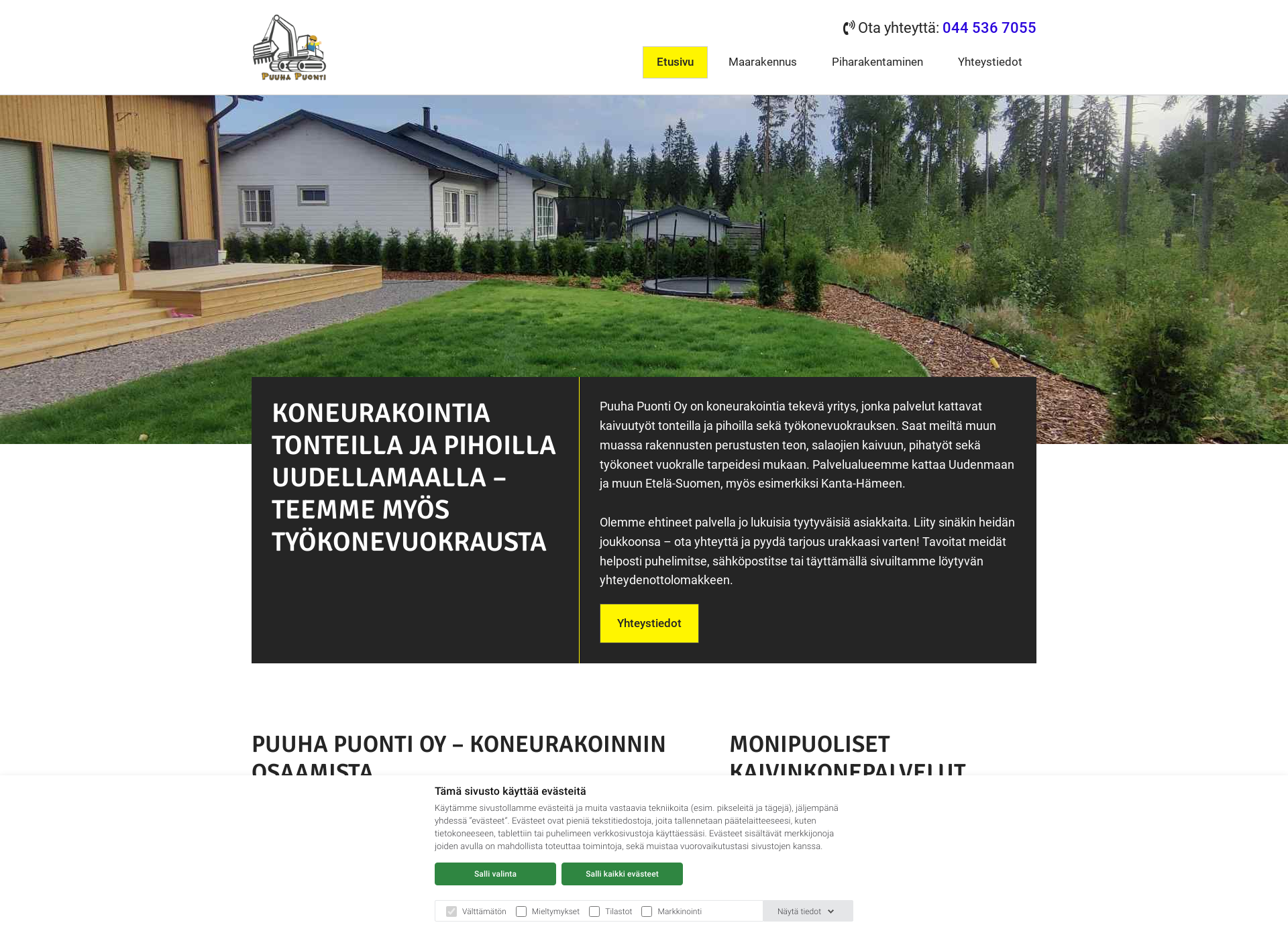 Skärmdump för puuhapuonti.fi