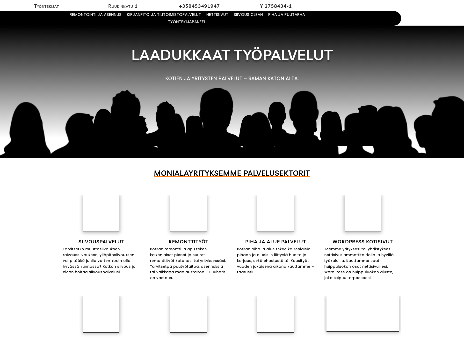 Skärmdump för puuharit.fi