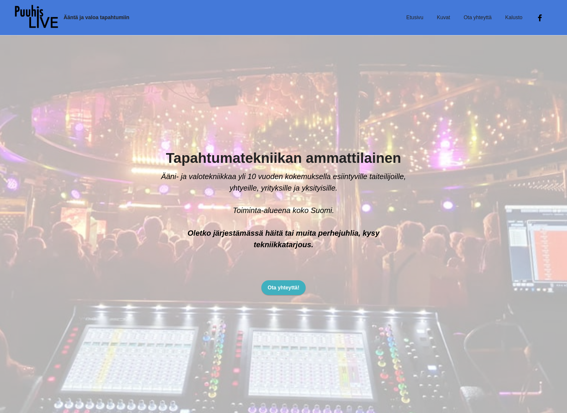 Skärmdump för puuhislive.fi