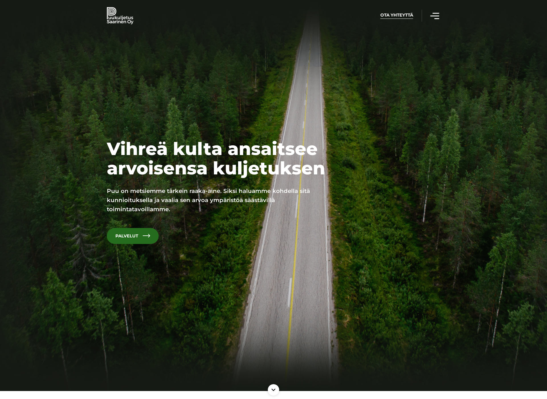 Skärmdump för puukuljetus.fi