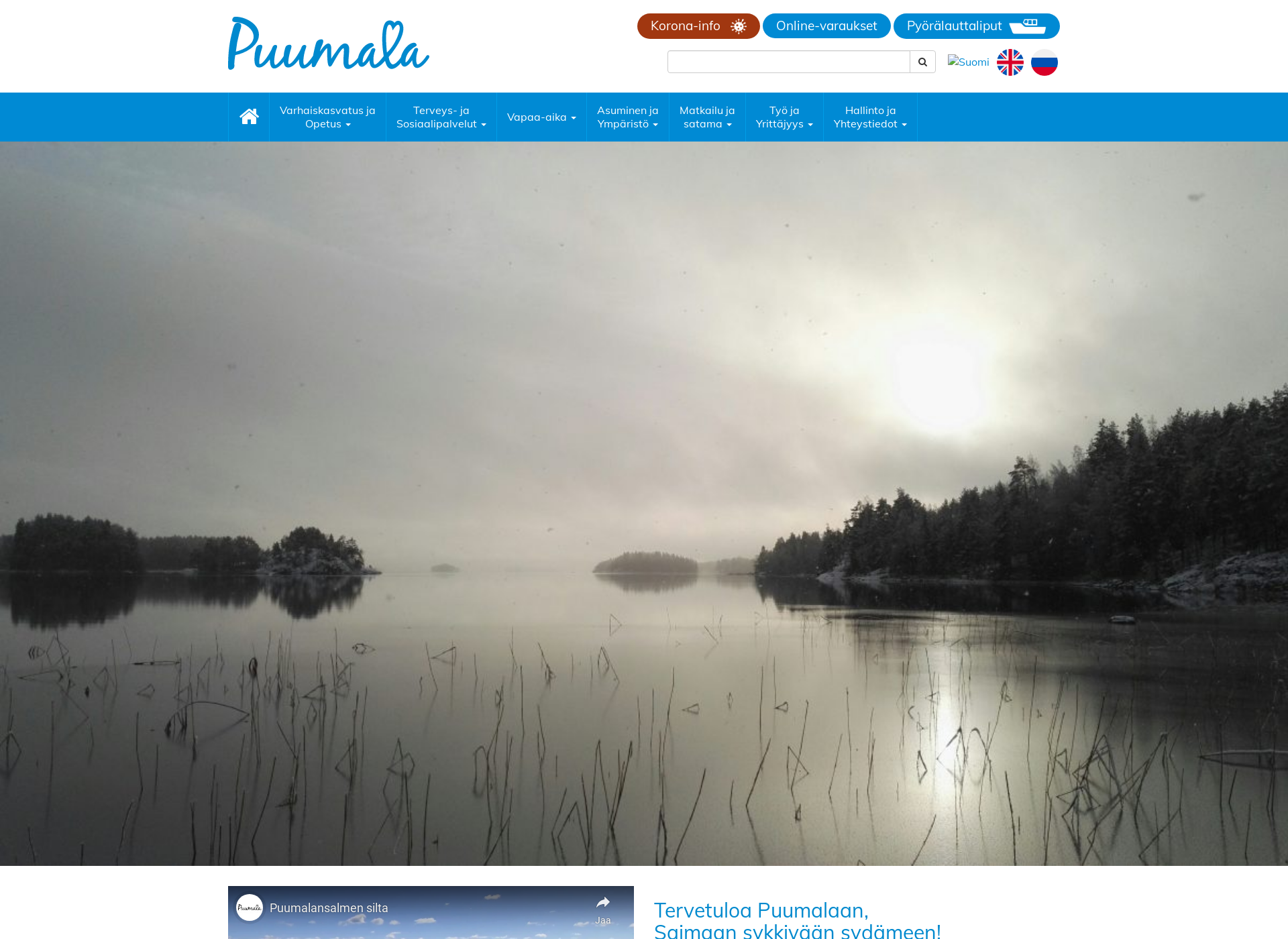 Screenshot for puumala.fi