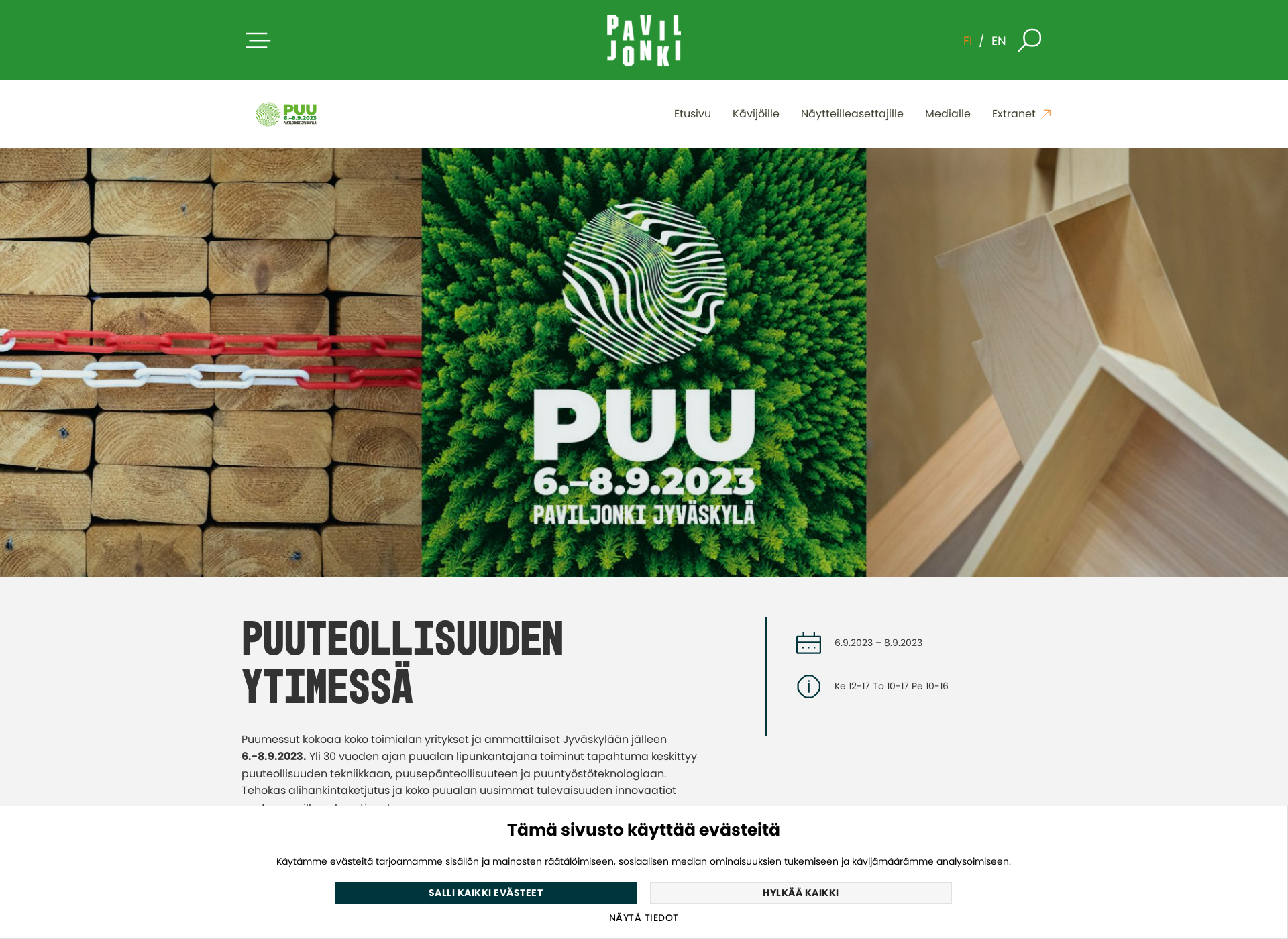 Screenshot for puumessut.fi
