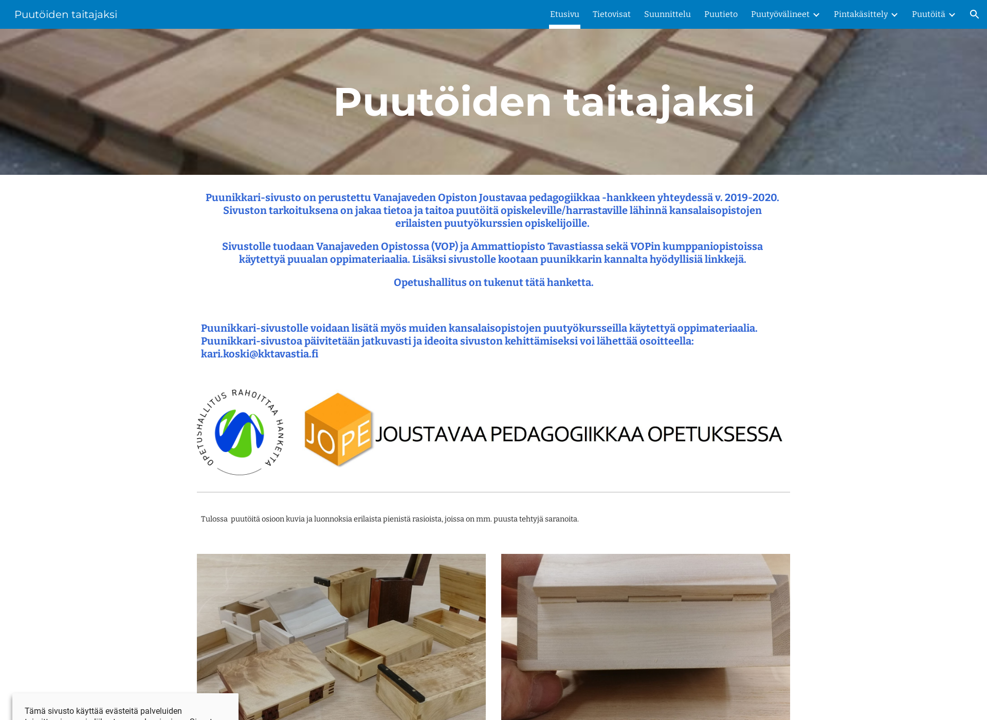 Skärmdump för puunikkari.fi