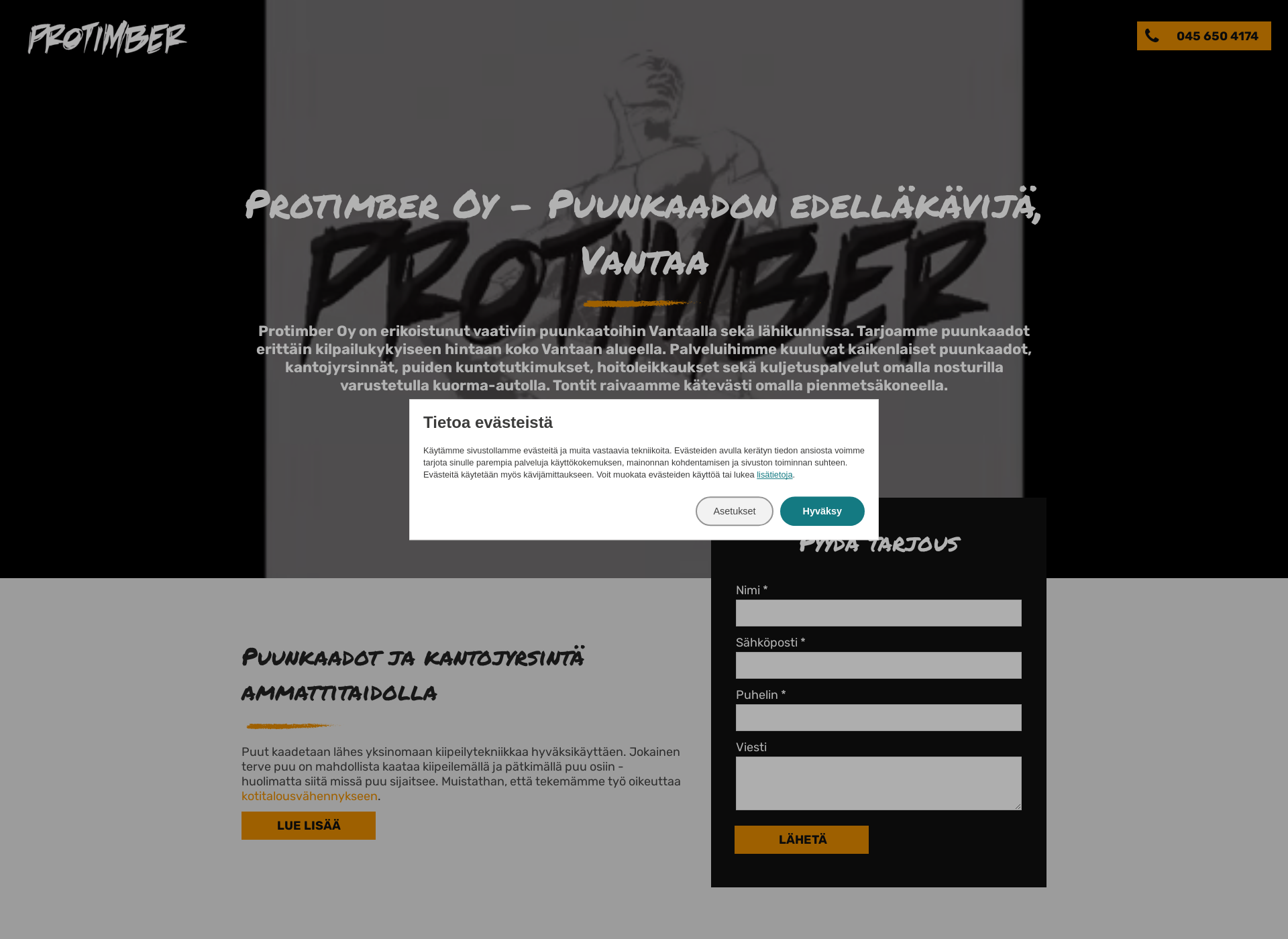 Screenshot for puunkaatoavantaa.fi