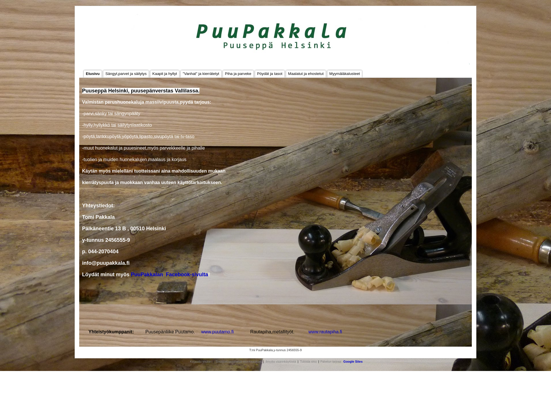 Screenshot for puupakkala.fi