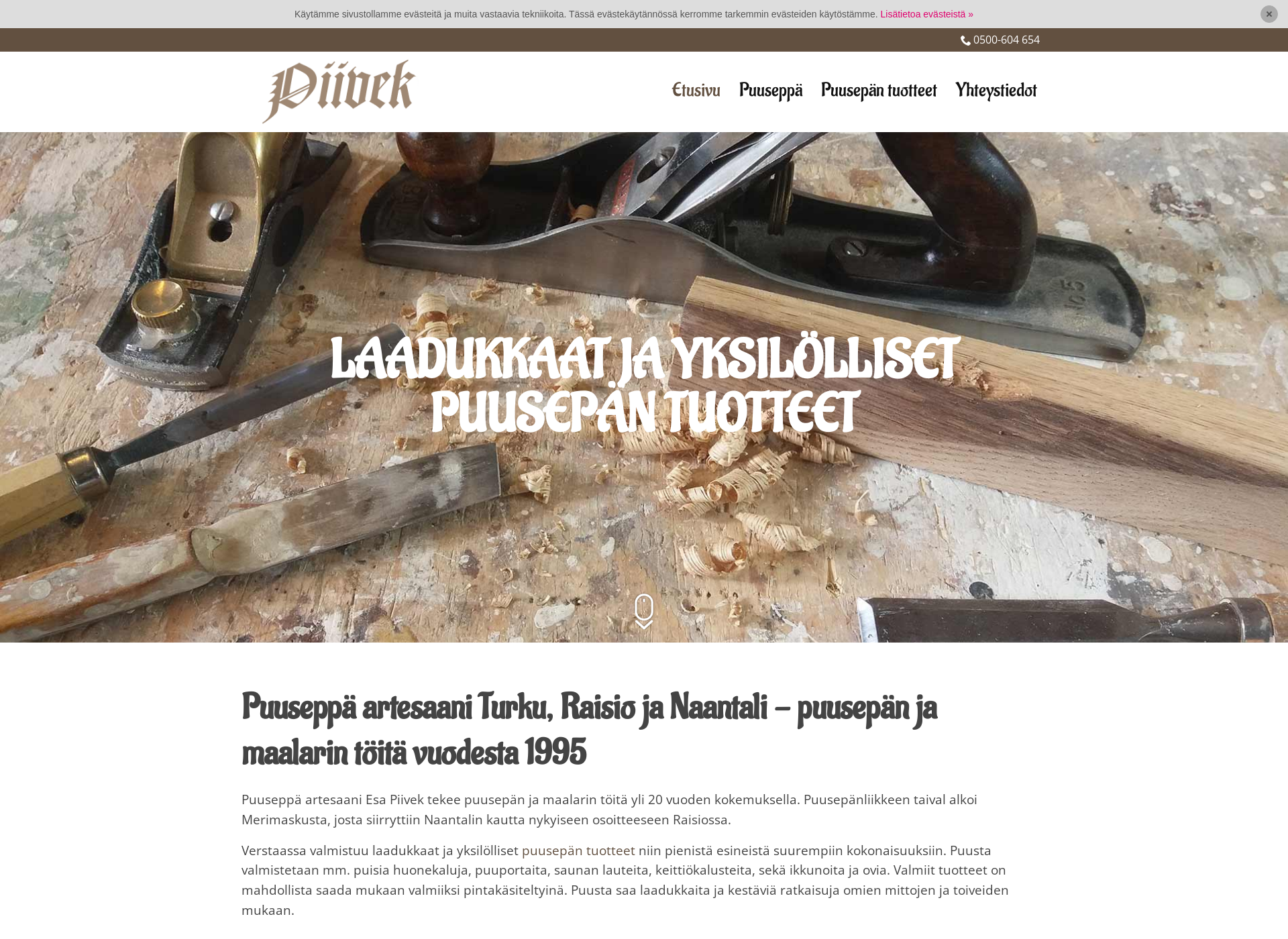 Näyttökuva puusepparaisio.fi