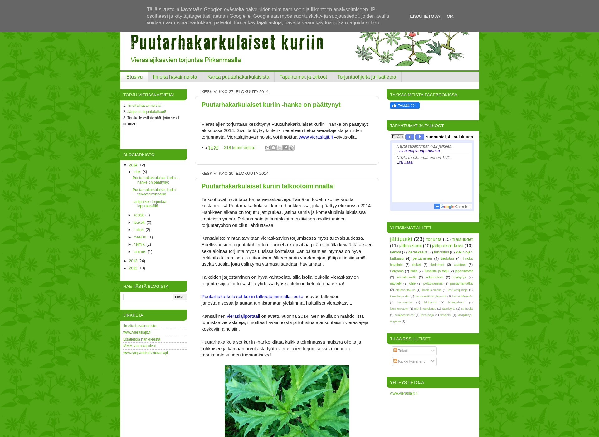 Screenshot for puutarhakarkulaiset.fi