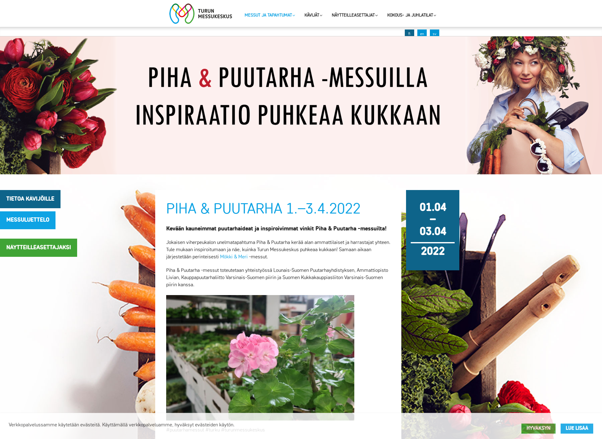 Screenshot for puutarhankevat.fi