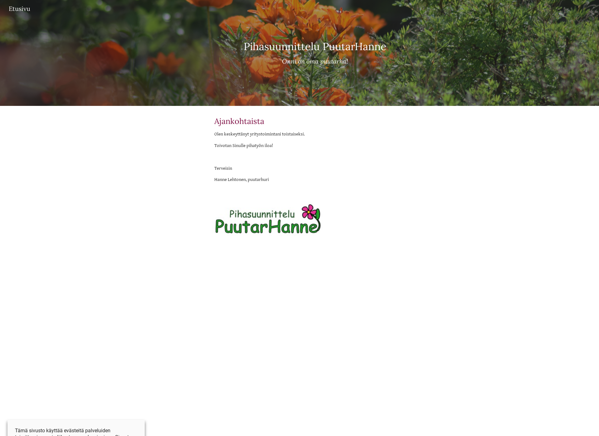 Screenshot for puutarhanne.fi