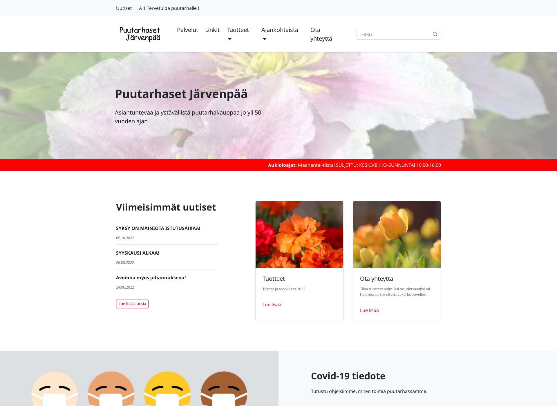 Screenshot for puutarhaset.fi