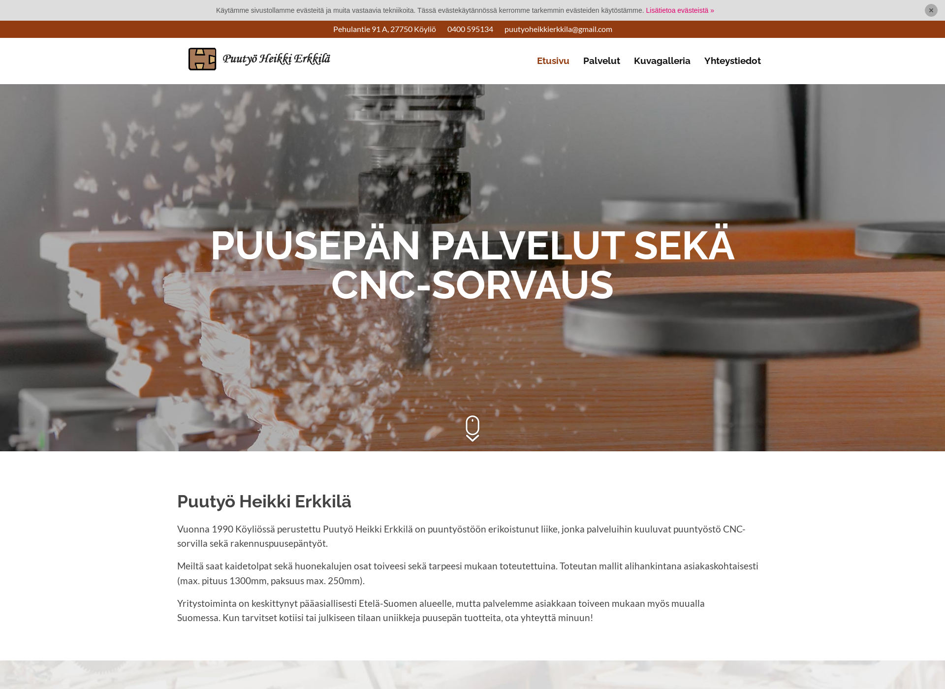 Screenshot for puutyoheikkierkkila.fi