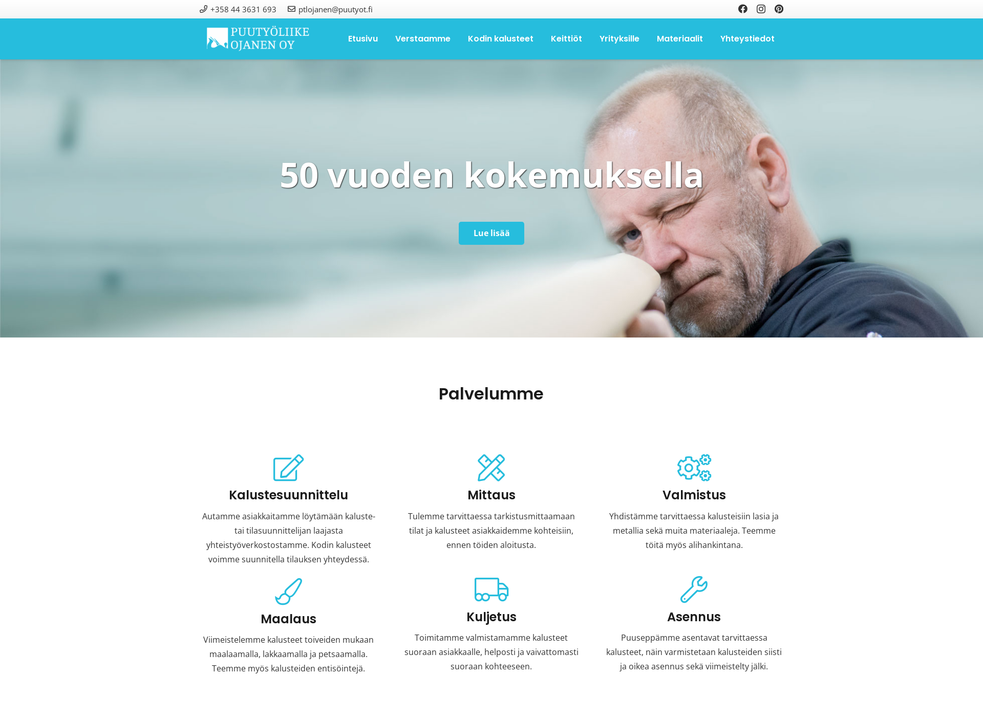 Screenshot for puutyöt.fi