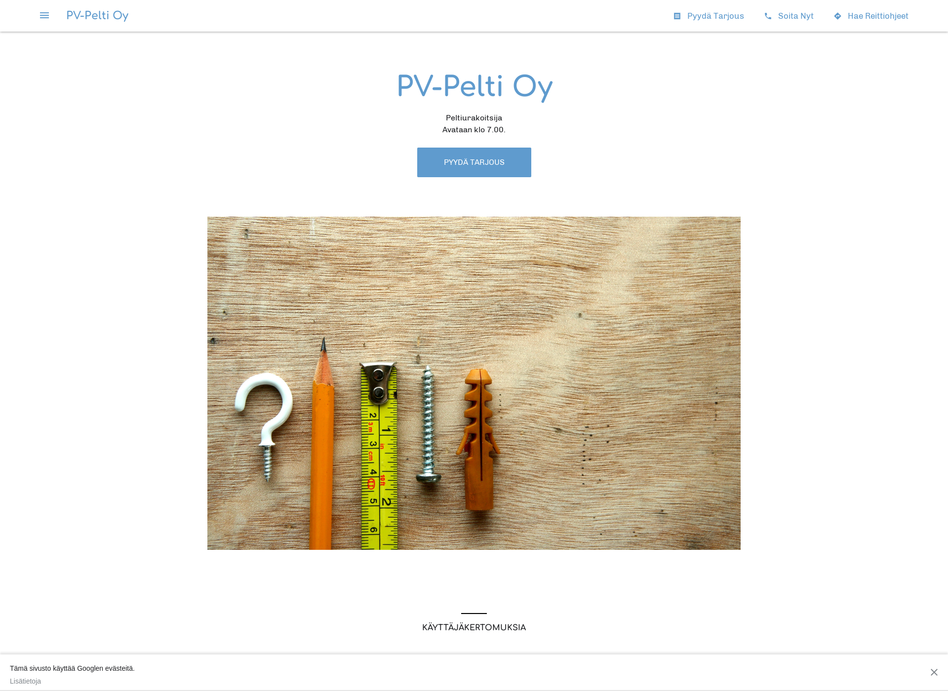 Screenshot for pv-pelti.fi