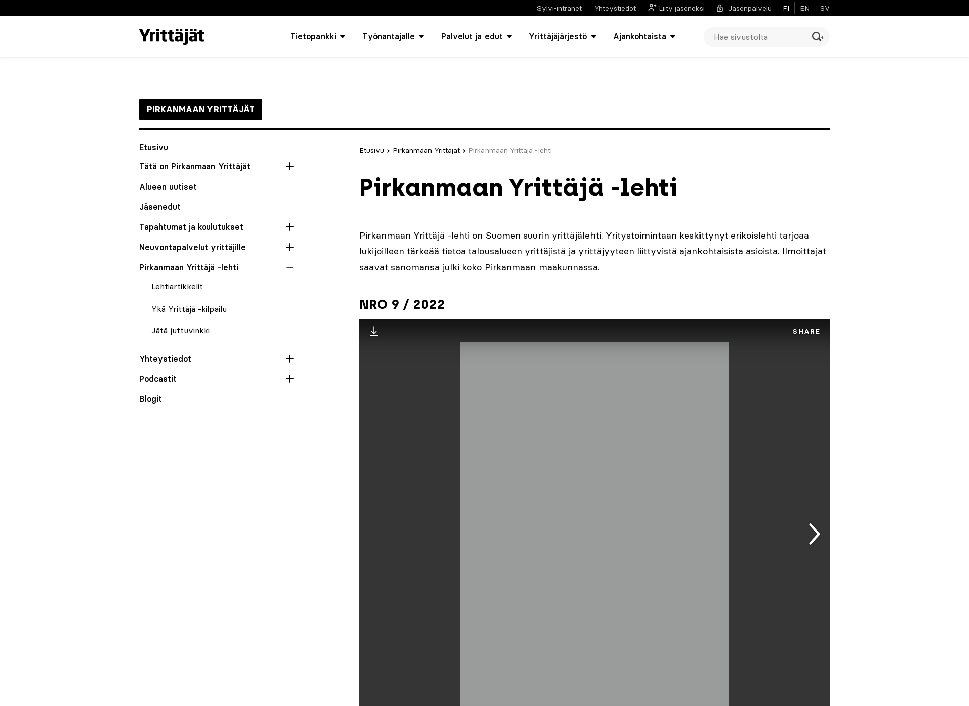 Skärmdump för py-lehti.fi