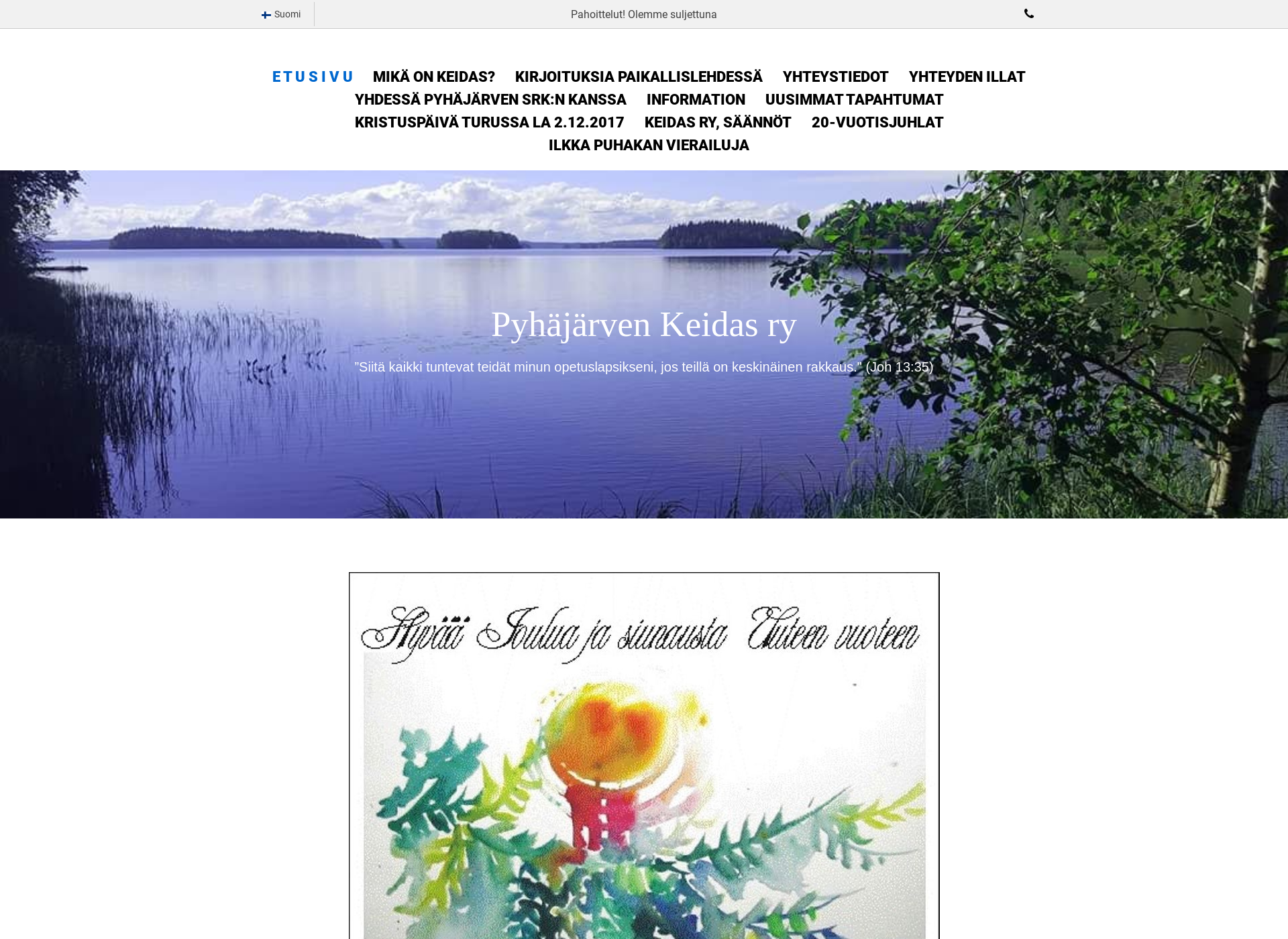 Screenshot for pyhajarvenkeidas.fi