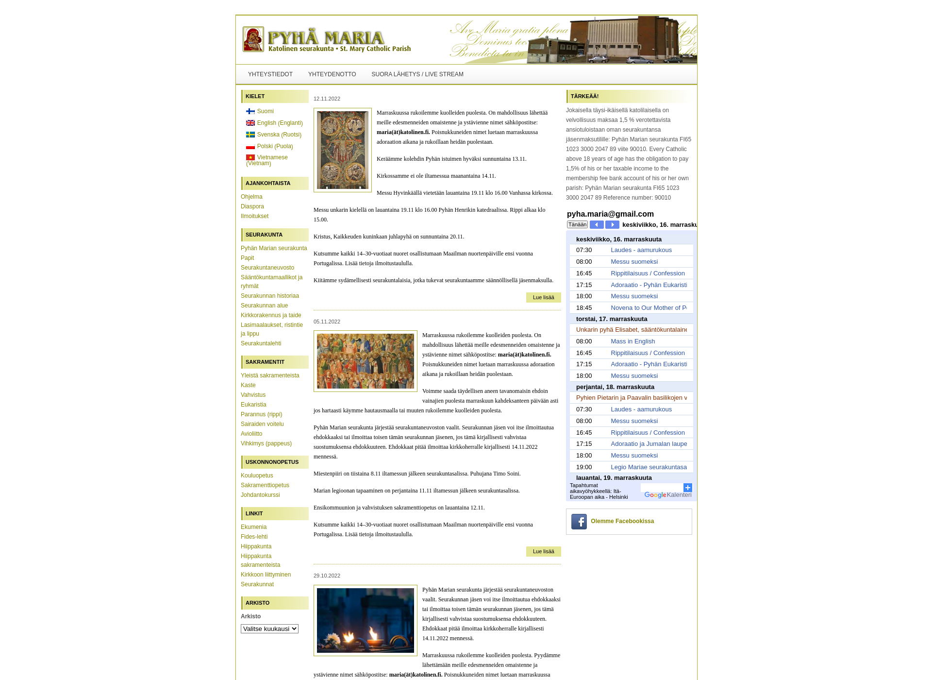 Screenshot for pyhamaria.fi